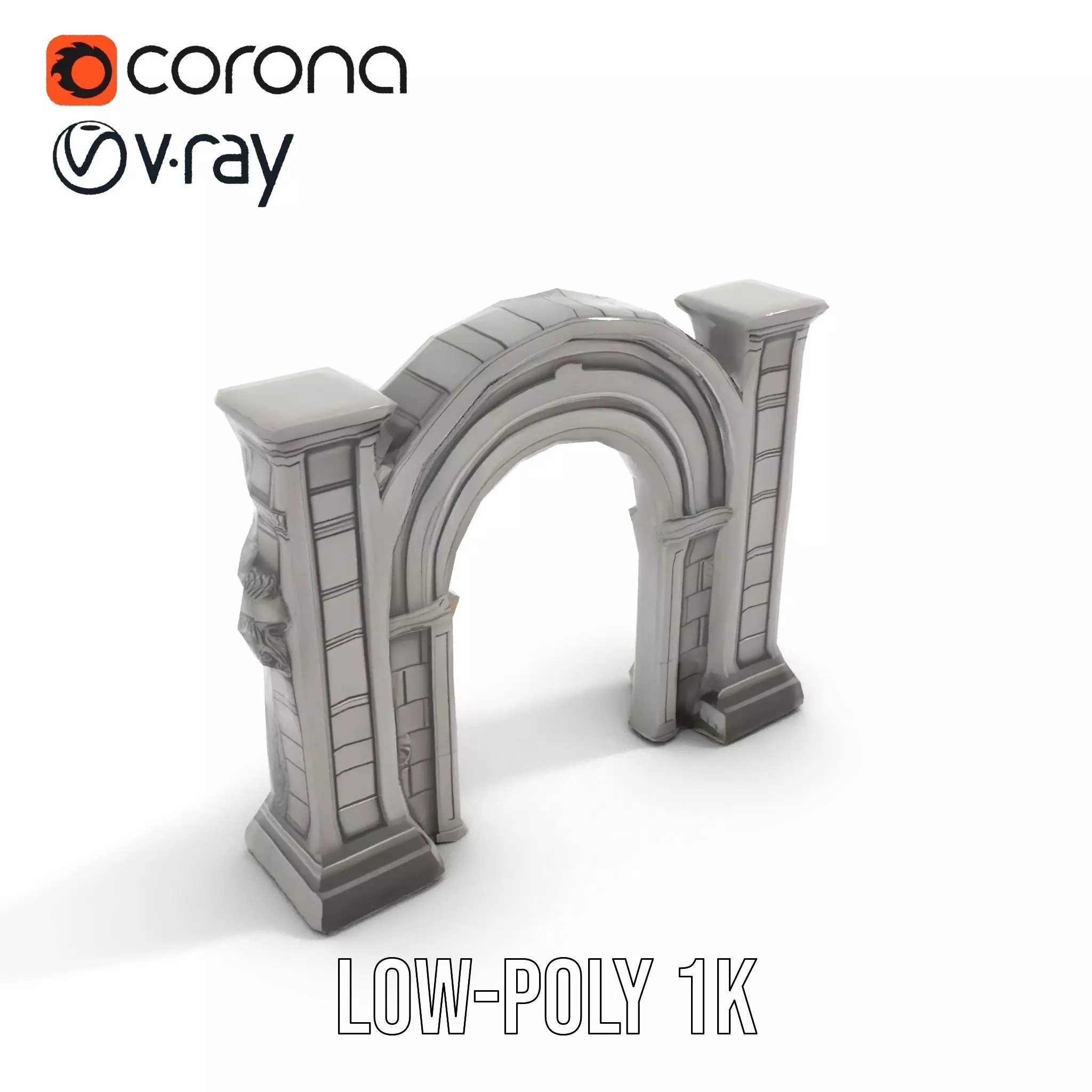 Gothic Archway Horror model pack Low-poly 3D model_12