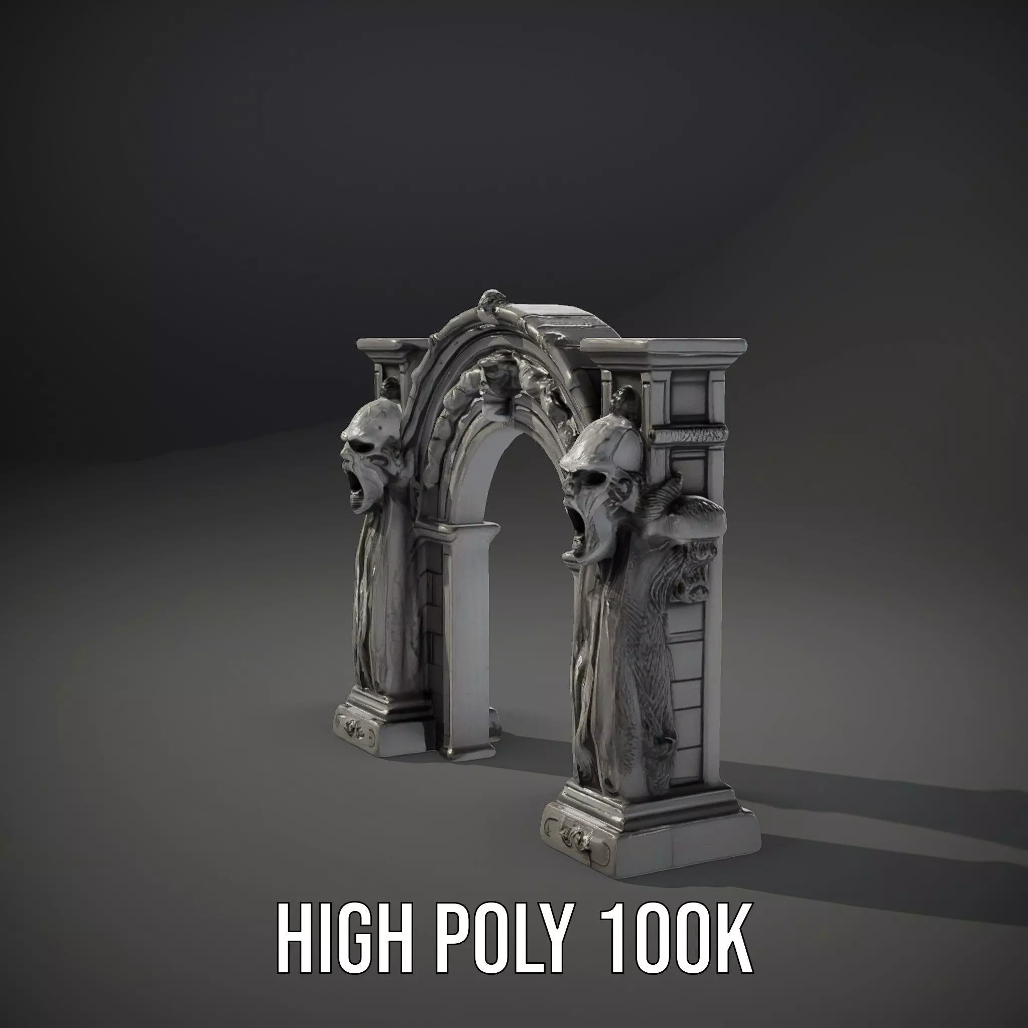 Gothic Archway Horror model pack Low-poly 3D model_10