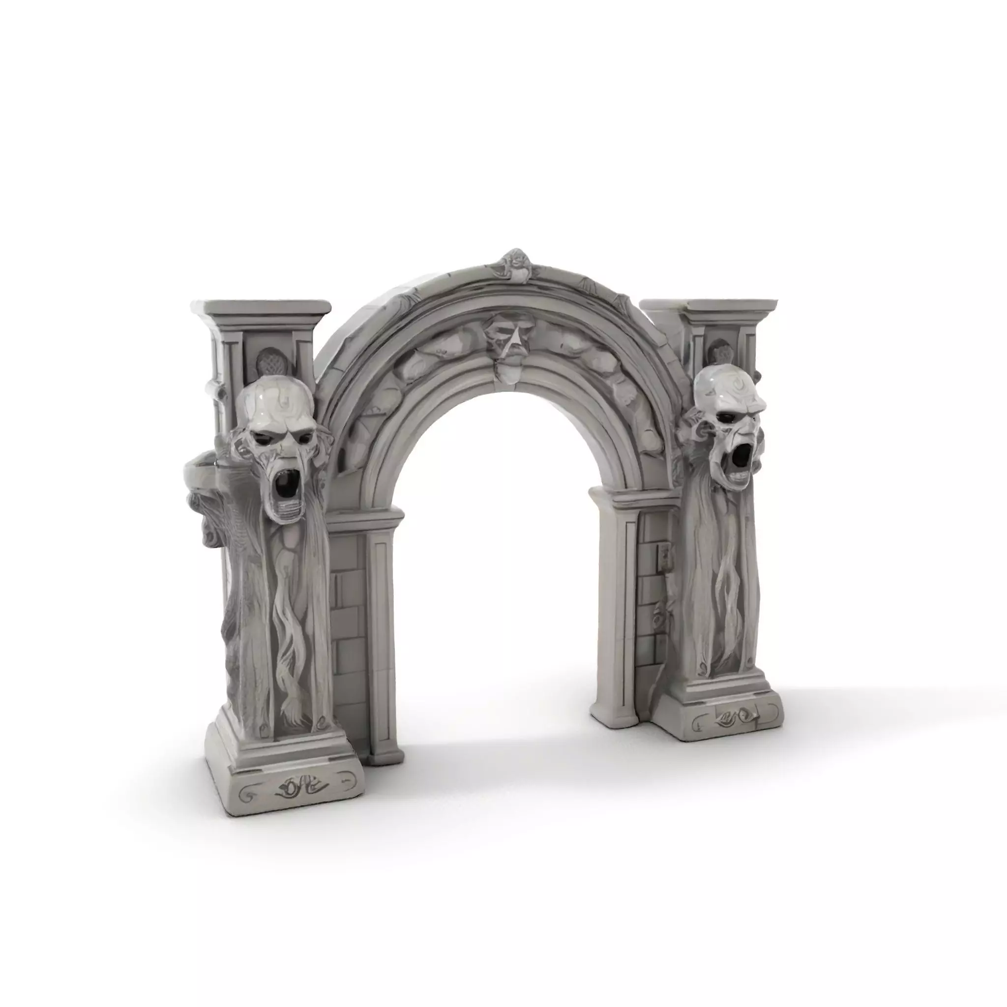 Gothic Archway Horror model pack Low-poly 3D model_0