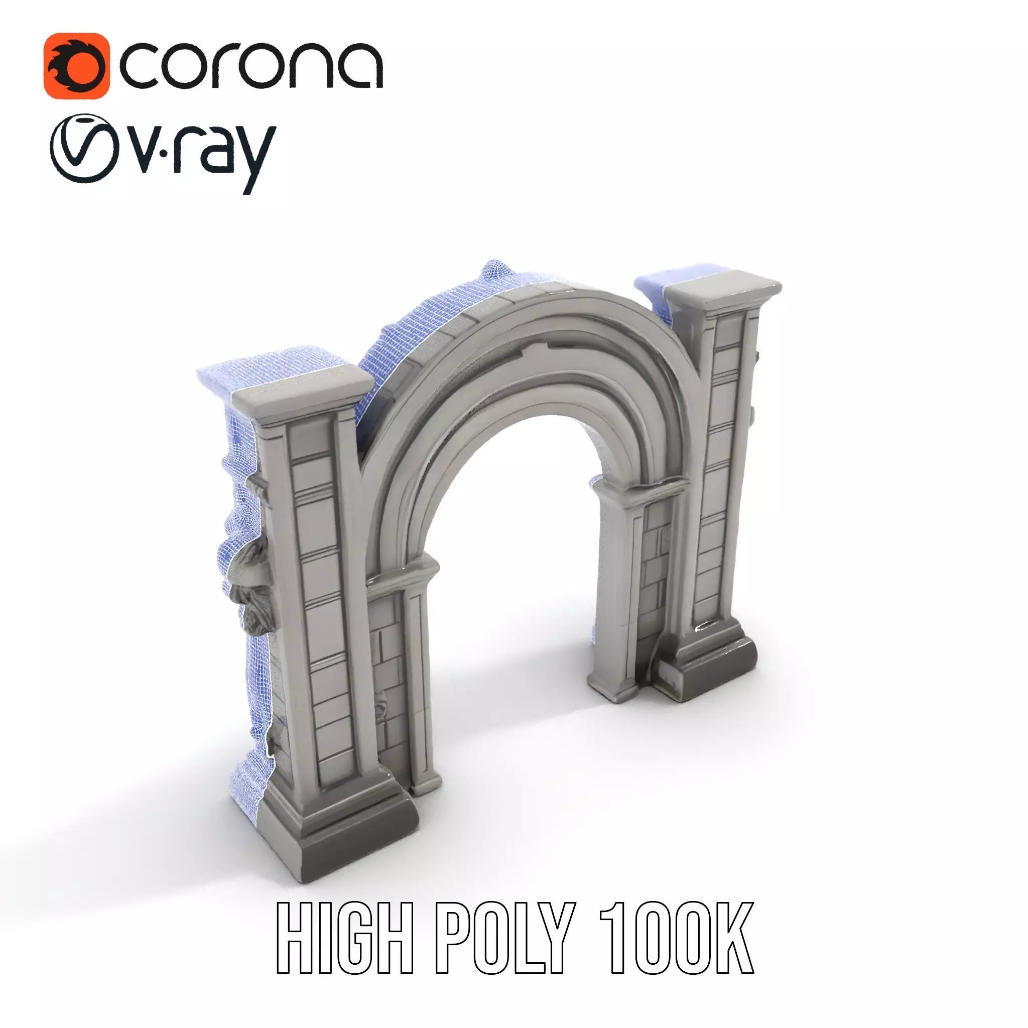 Gothic Archway Horror model pack Low-poly 3D model_32
