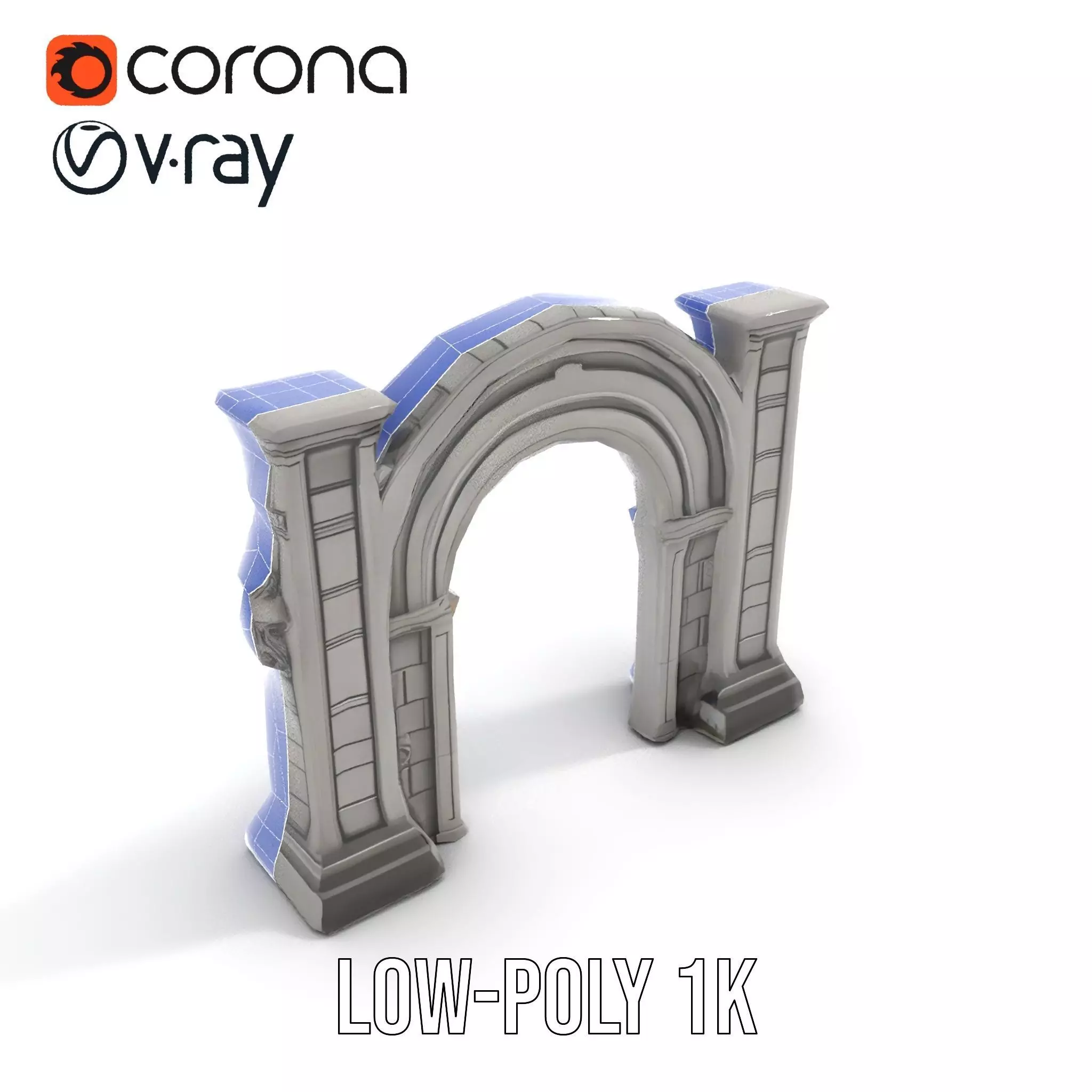 Gothic Archway Horror model pack Low-poly 3D model_19