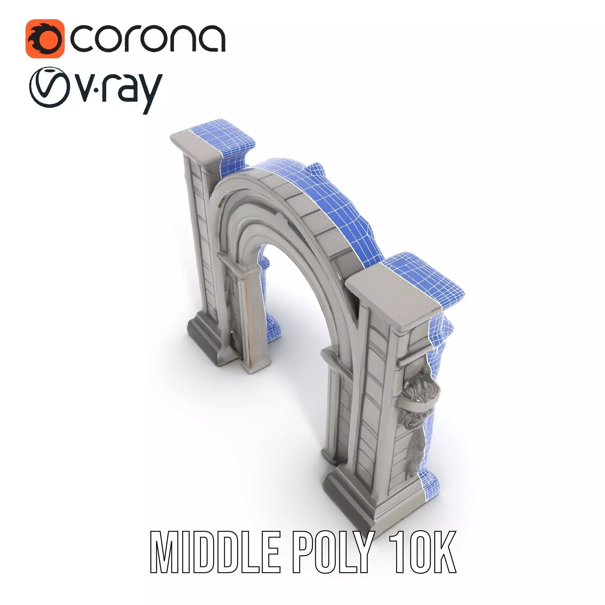 Gothic Archway Horror model pack Low-poly 3D model_29