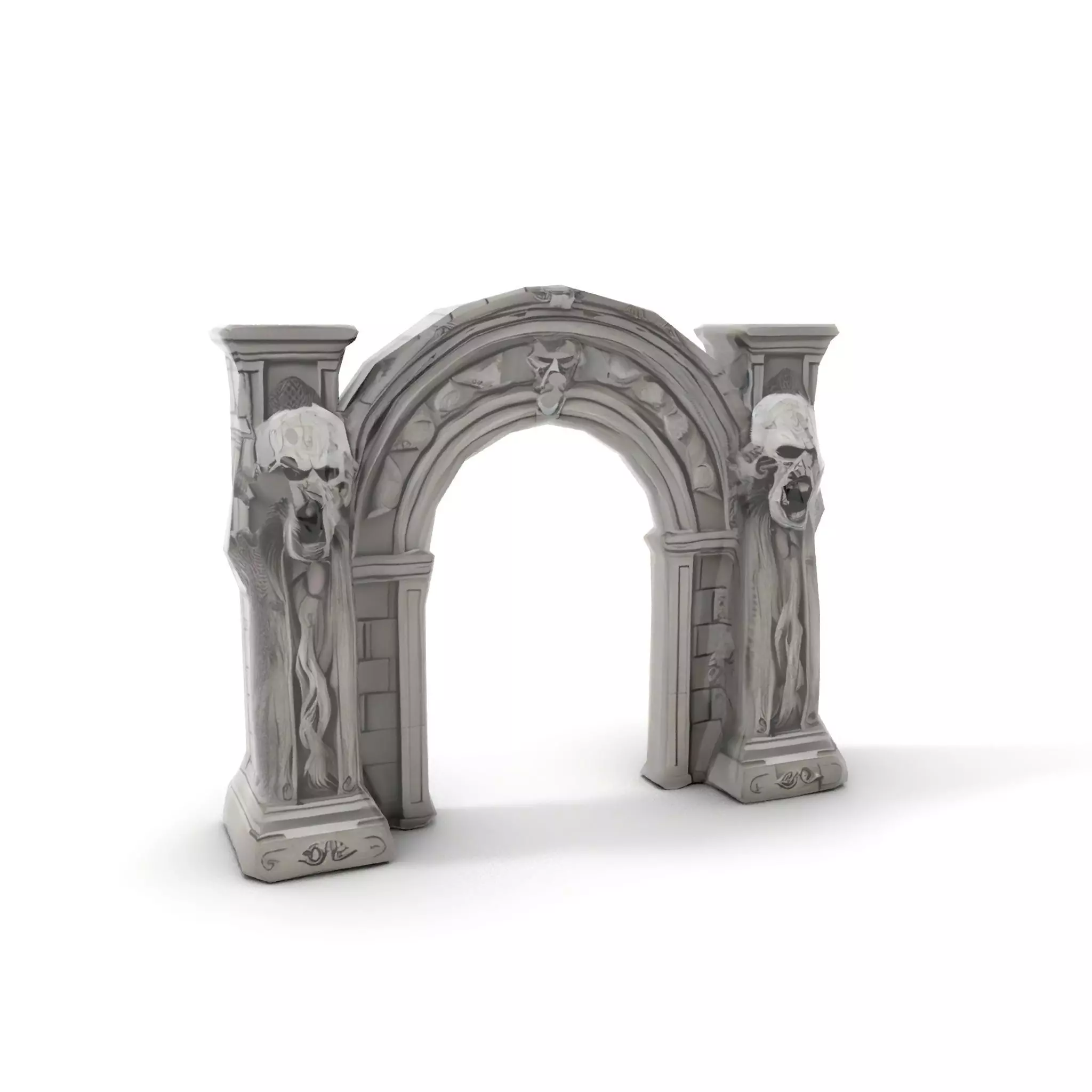 Gothic Archway Horror model pack Low-poly 3D model_7