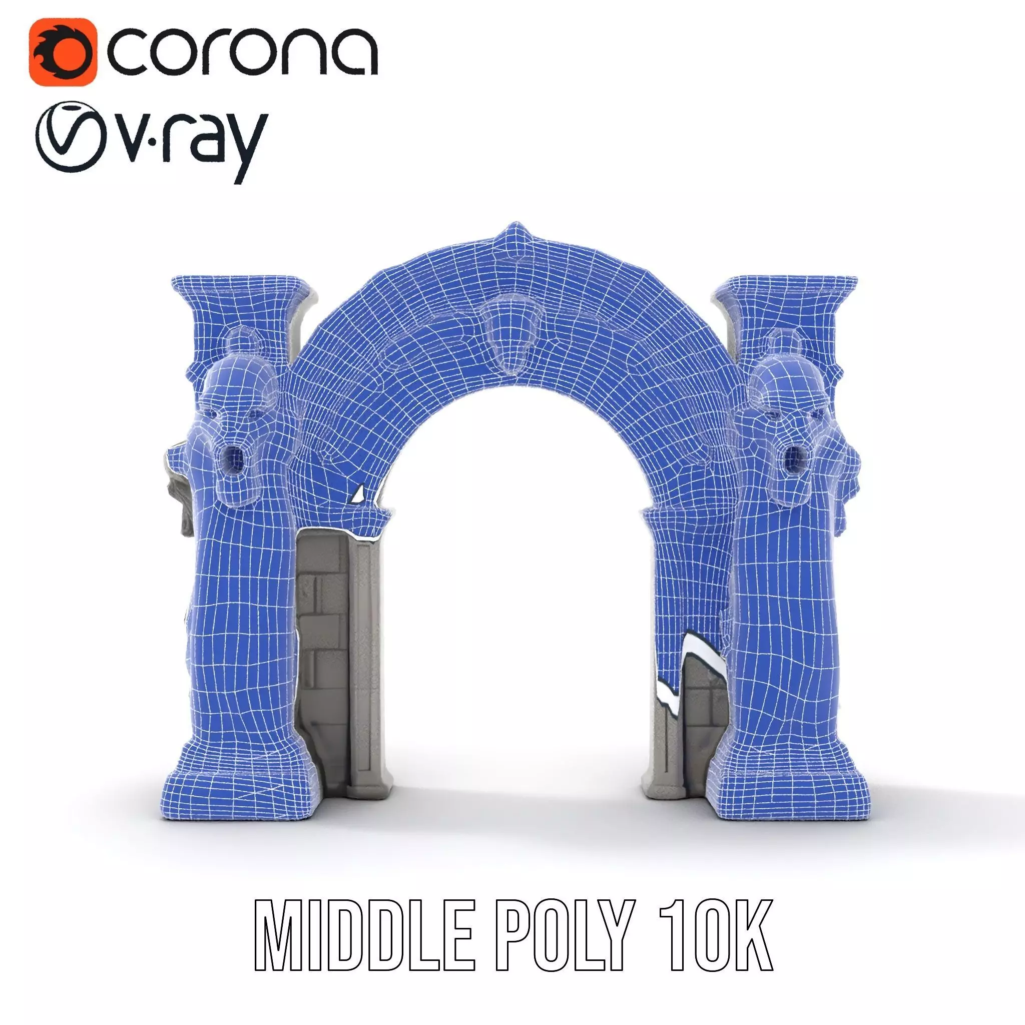 Gothic Archway Horror model pack Low-poly 3D model_24
