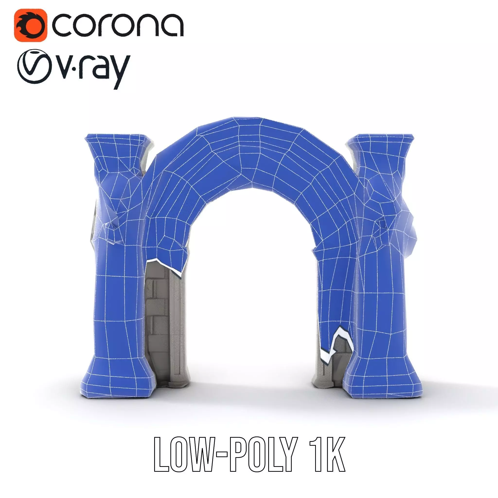 Gothic Archway Horror model pack Low-poly 3D model_28