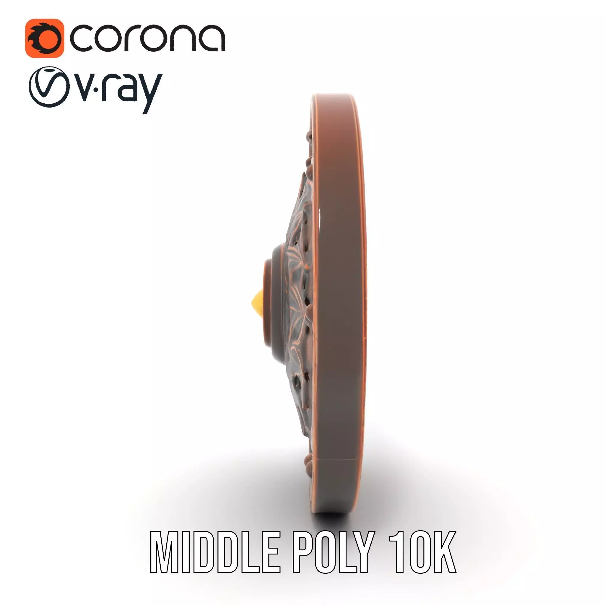 Ornate Bronze Shield model pack Low-poly 3D model_24