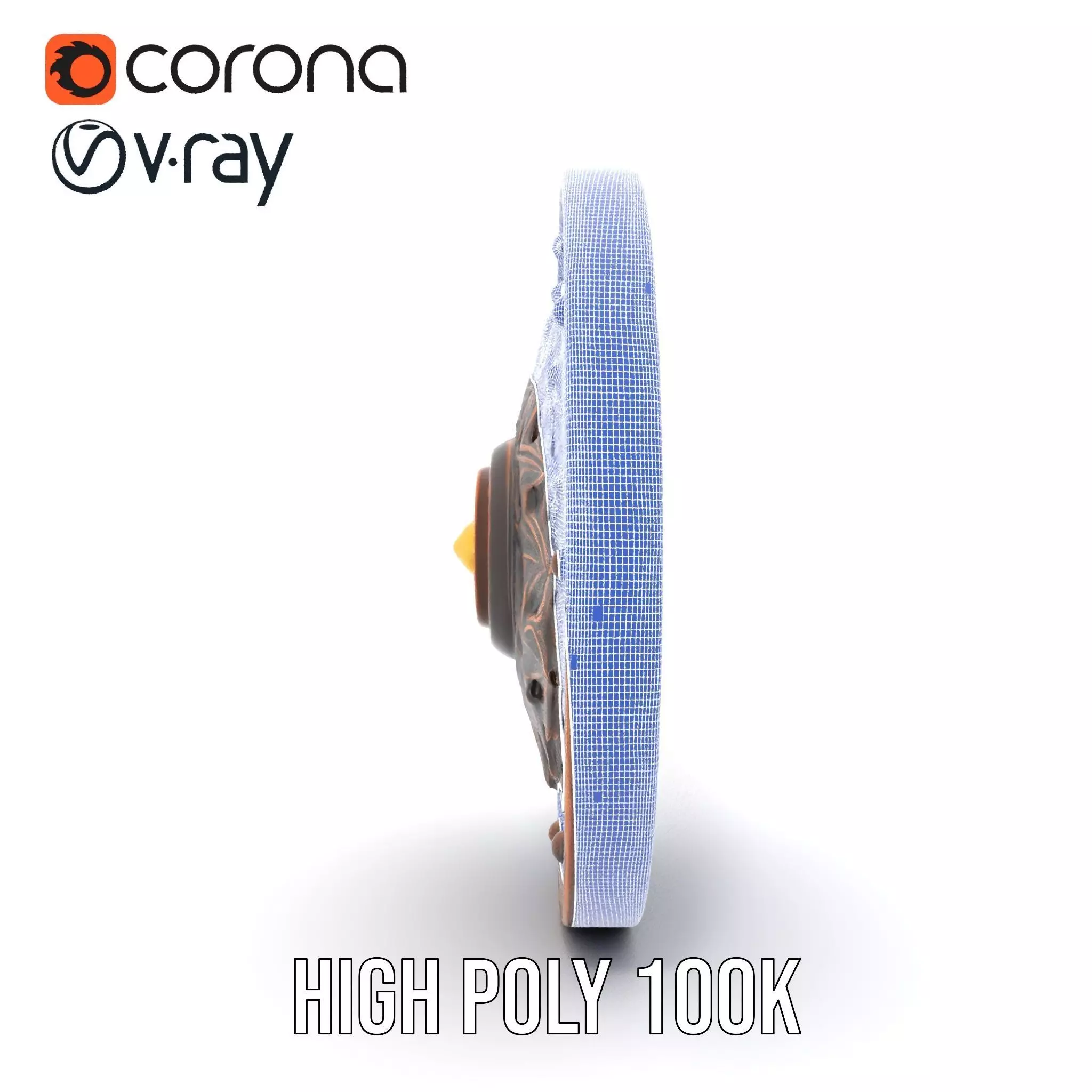 Ornate Bronze Shield model pack Low-poly 3D model_34