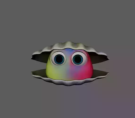 Scallop cartoon 3D model