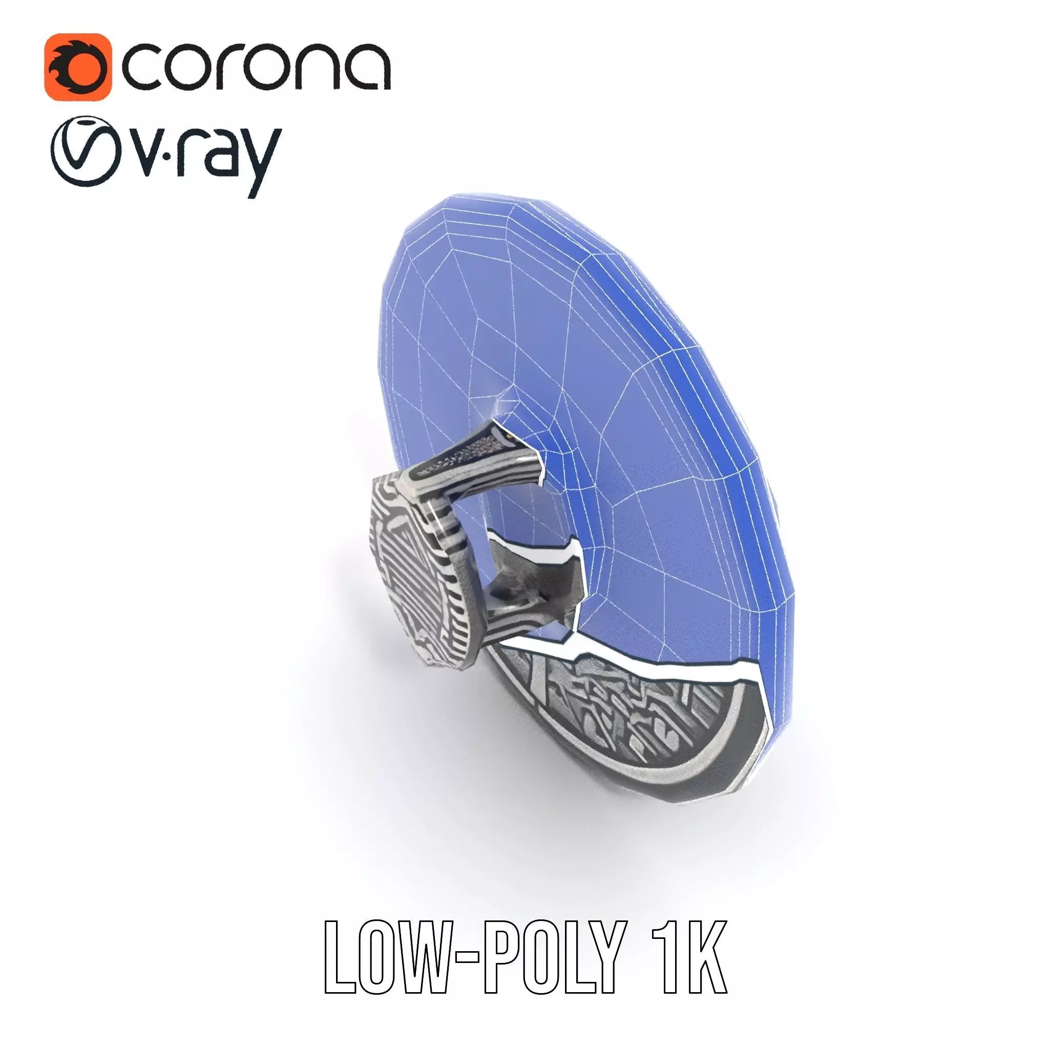 Intricate Medieval Shield model pack Low-poly 3D model_13