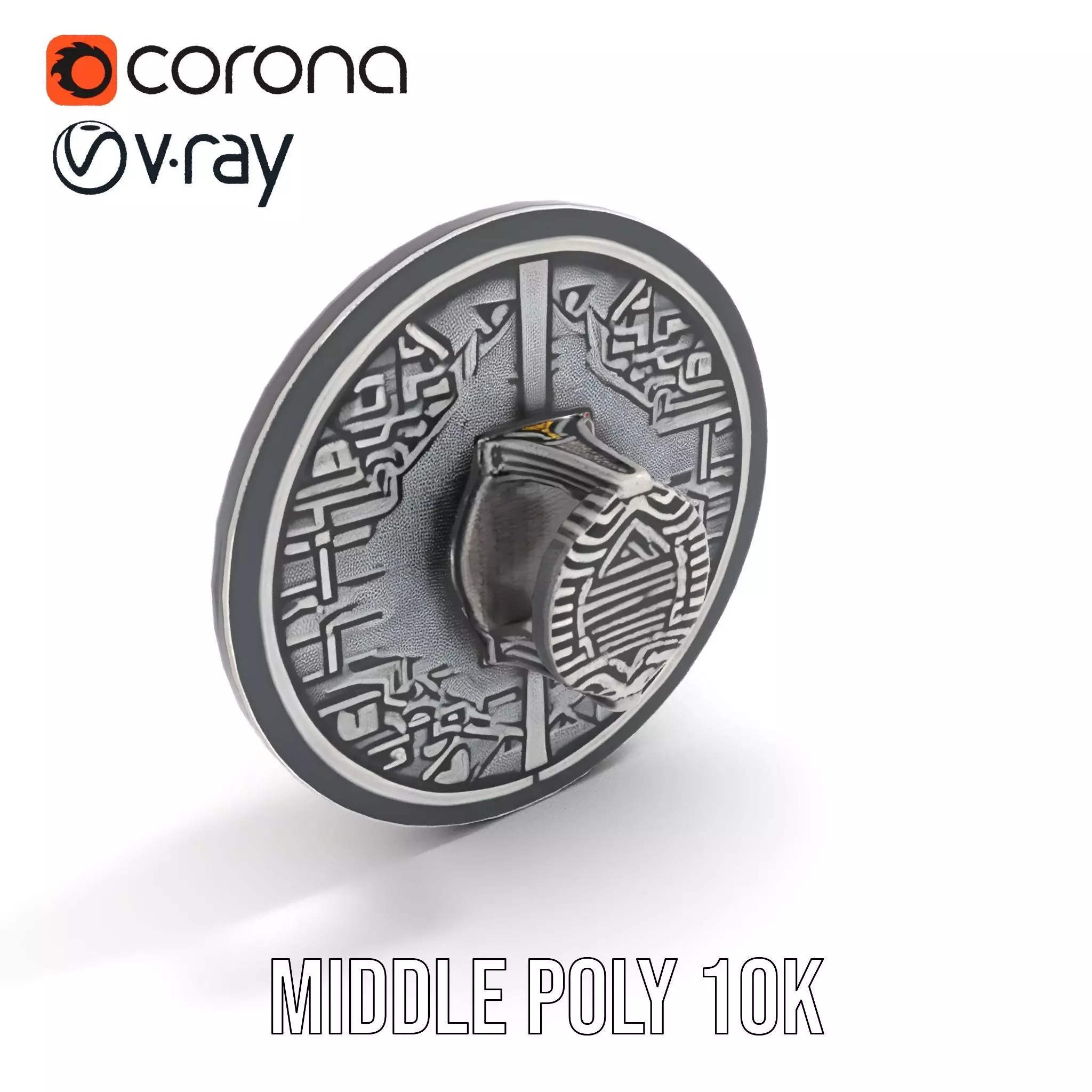 Intricate Medieval Shield model pack Low-poly 3D model_21
