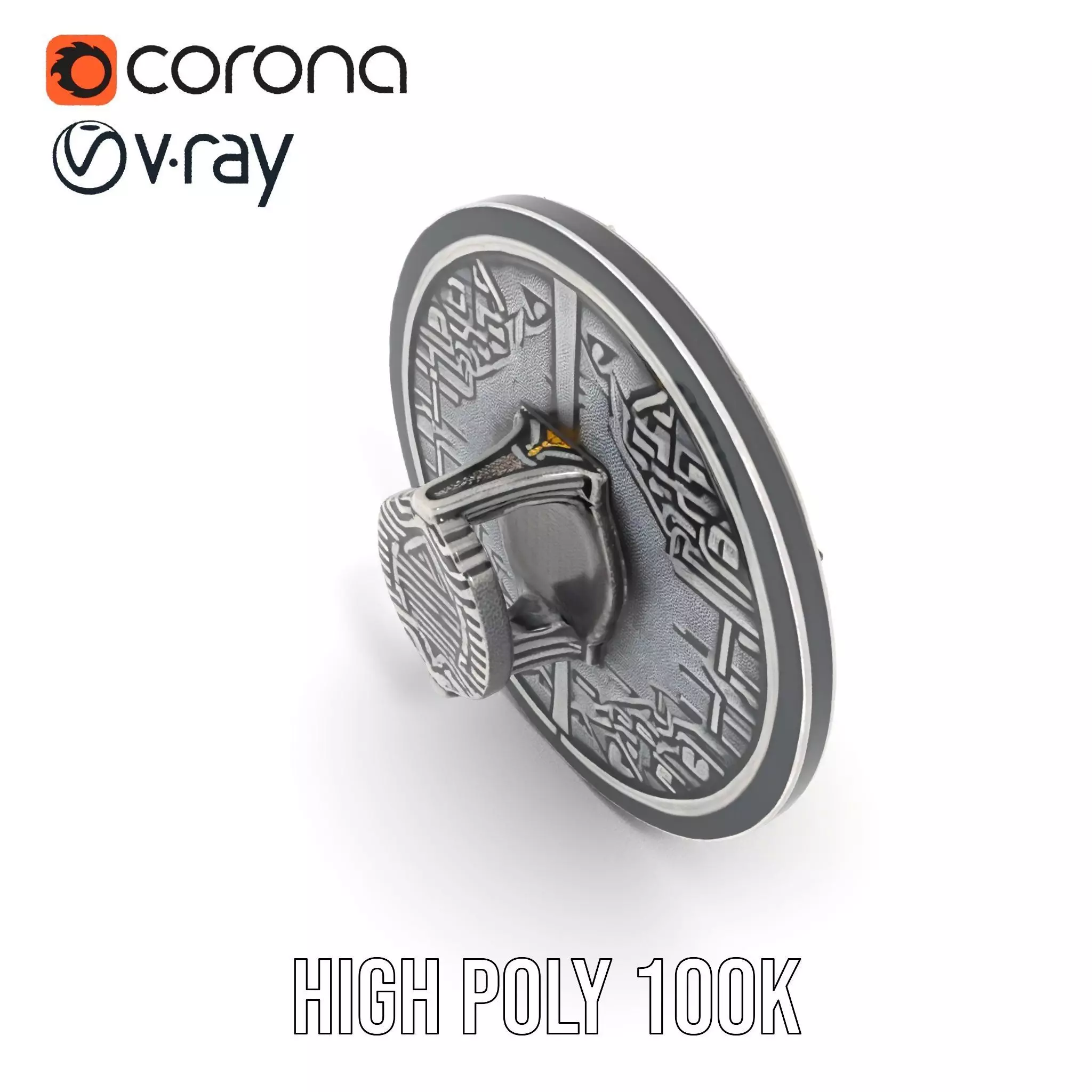 Intricate Medieval Shield model pack Low-poly 3D model_25