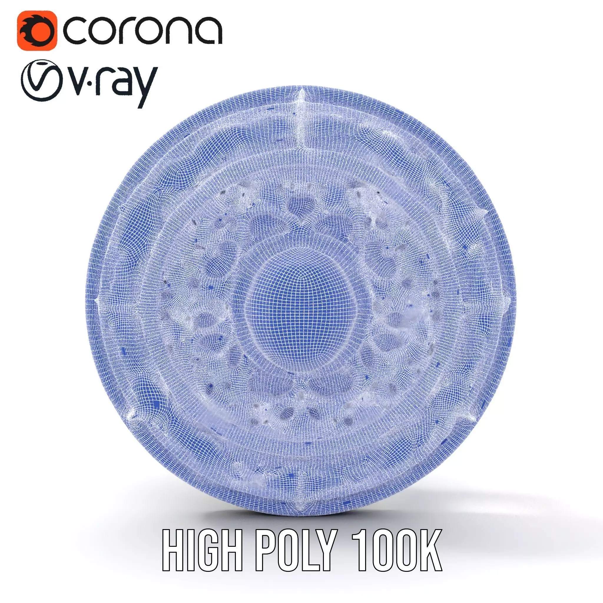 Intricate Medieval Shield model pack Low-poly 3D model_33