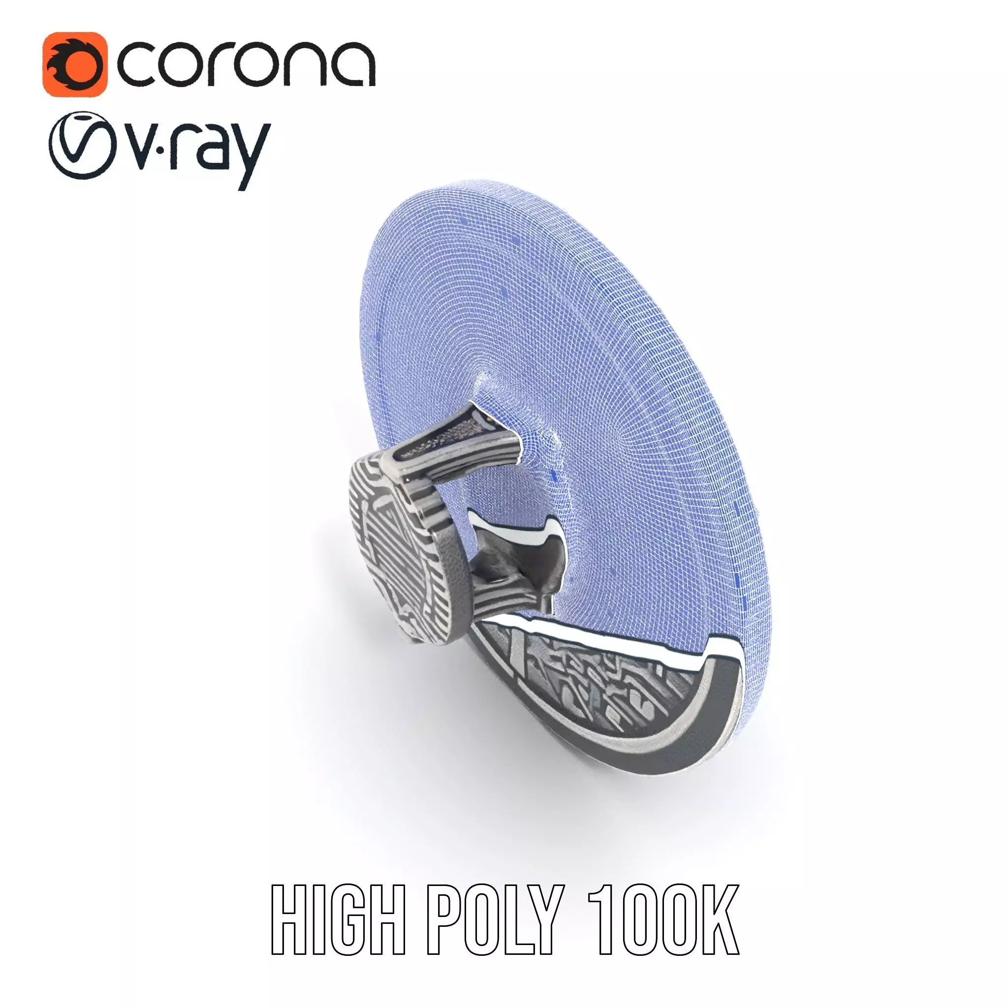 Intricate Medieval Shield model pack Low-poly 3D model_32