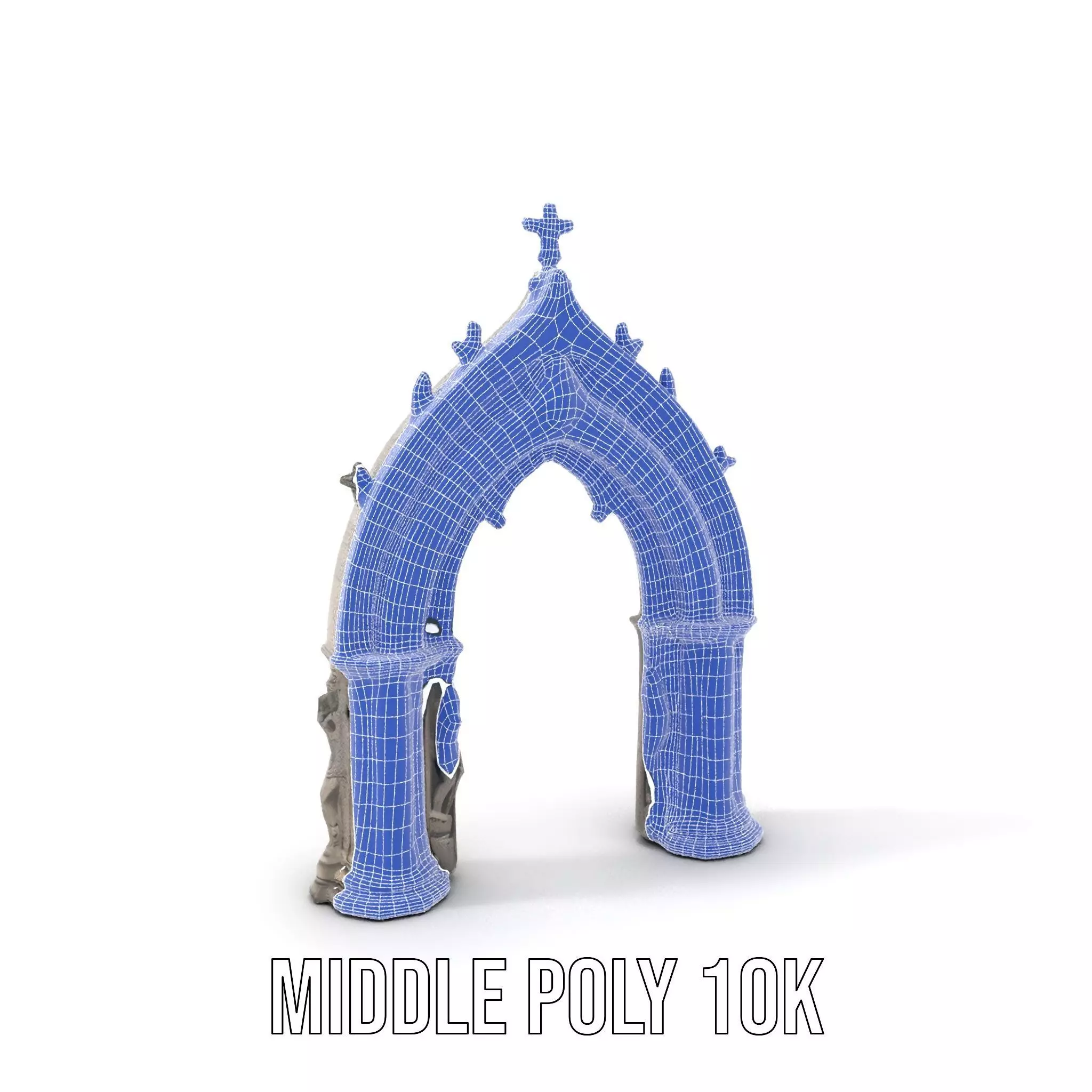 Gothic Stone Archway model pack Low-poly 3D model_29