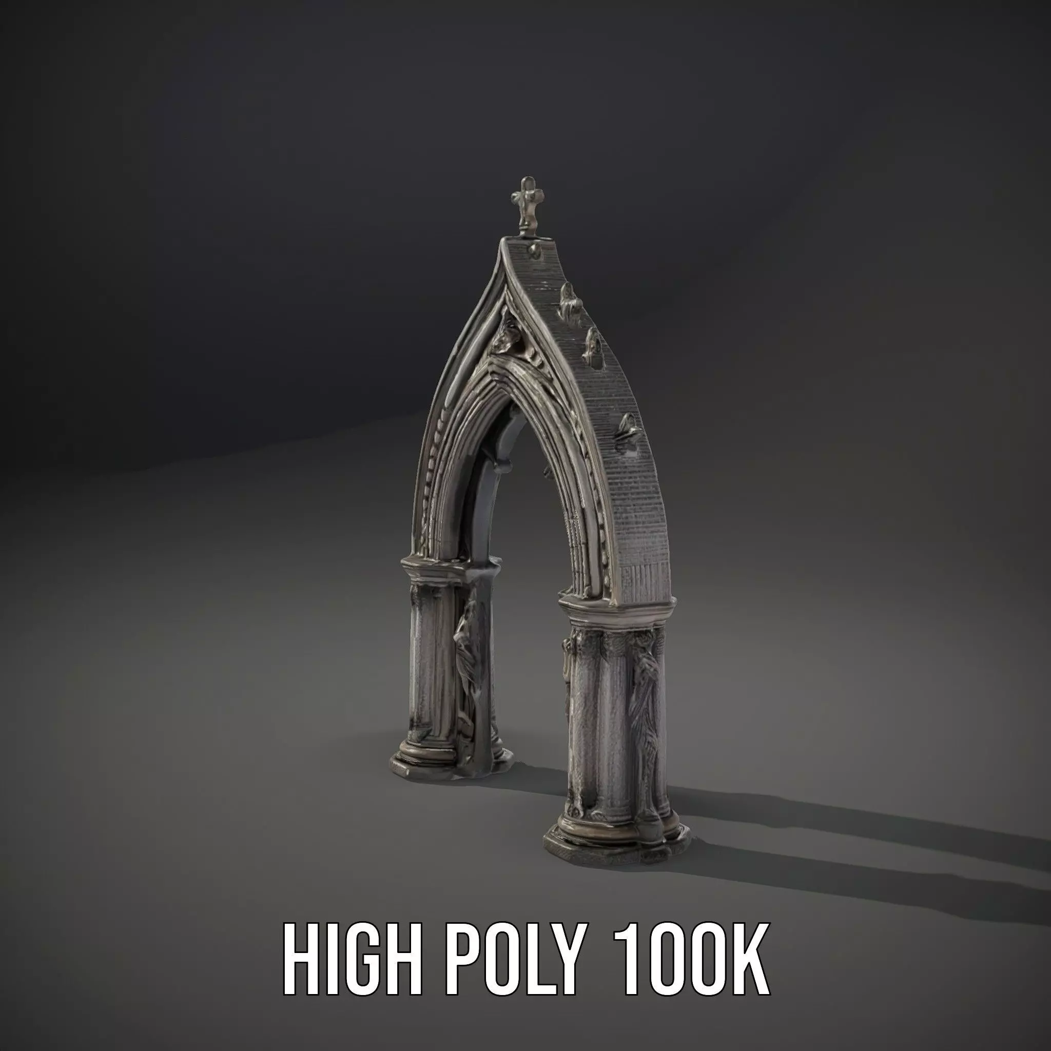 Gothic Stone Archway model pack Low-poly 3D model_8