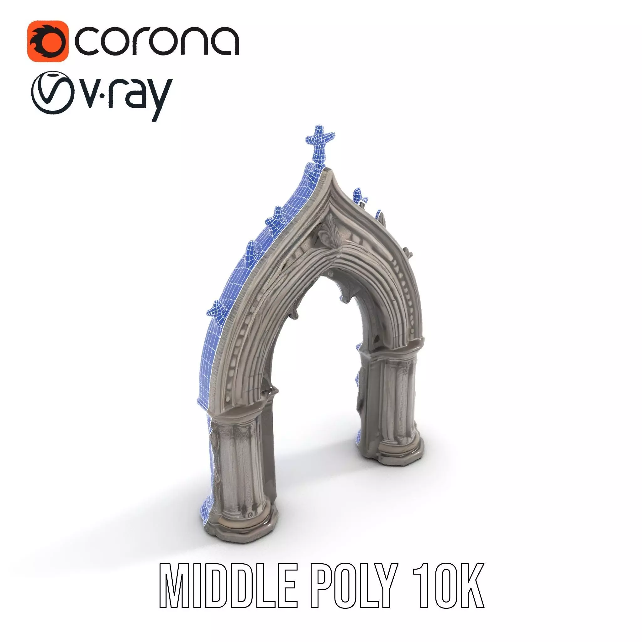 Gothic Stone Archway model pack Low-poly 3D model_18