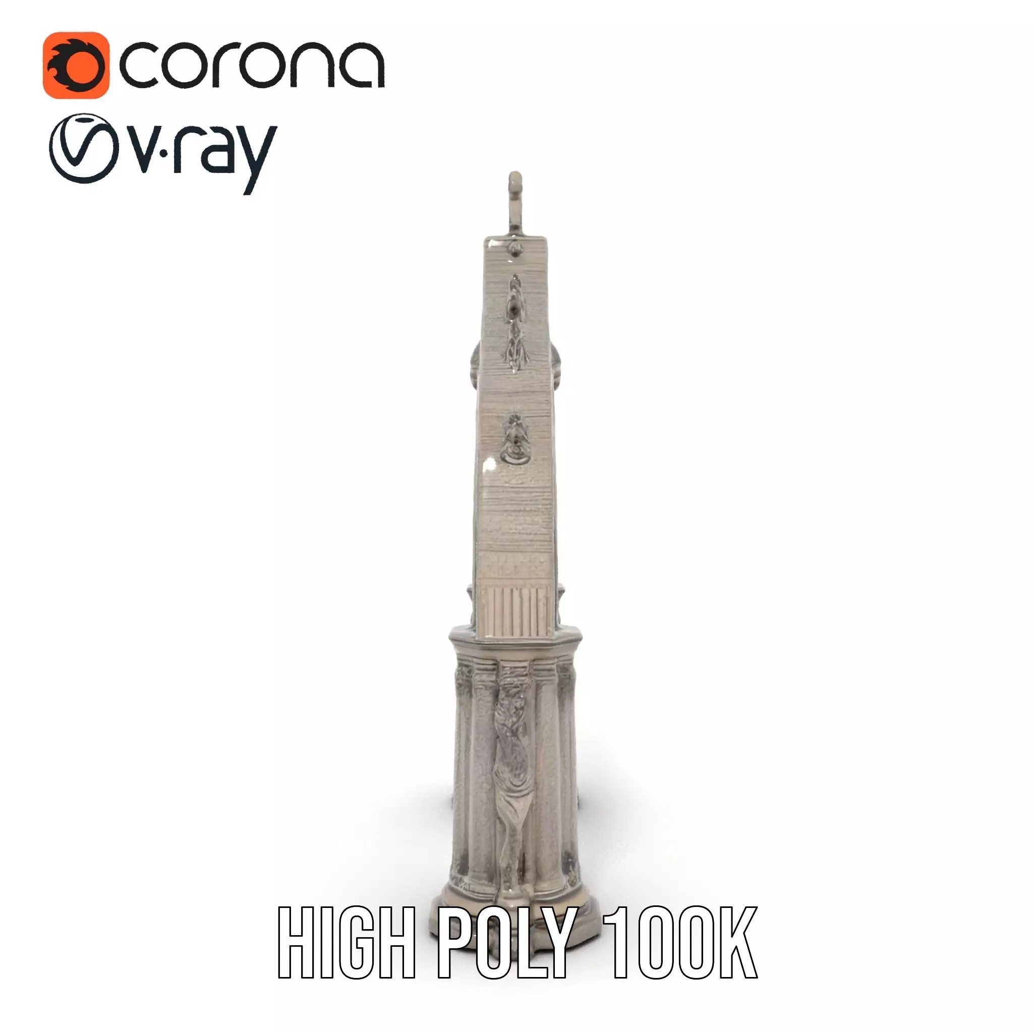 Gothic Stone Archway model pack Low-poly 3D model_26