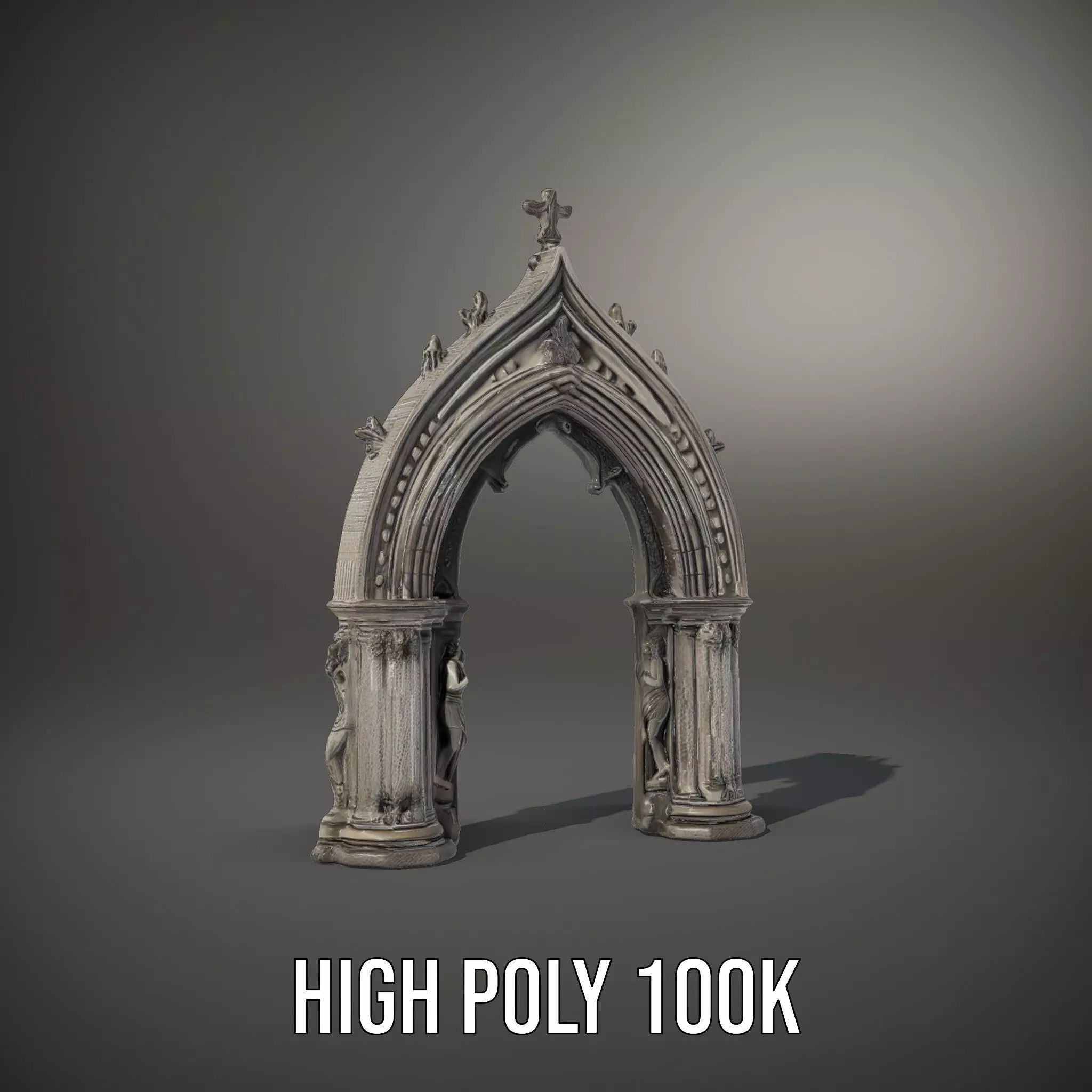 Gothic Stone Archway model pack Low-poly 3D model_10