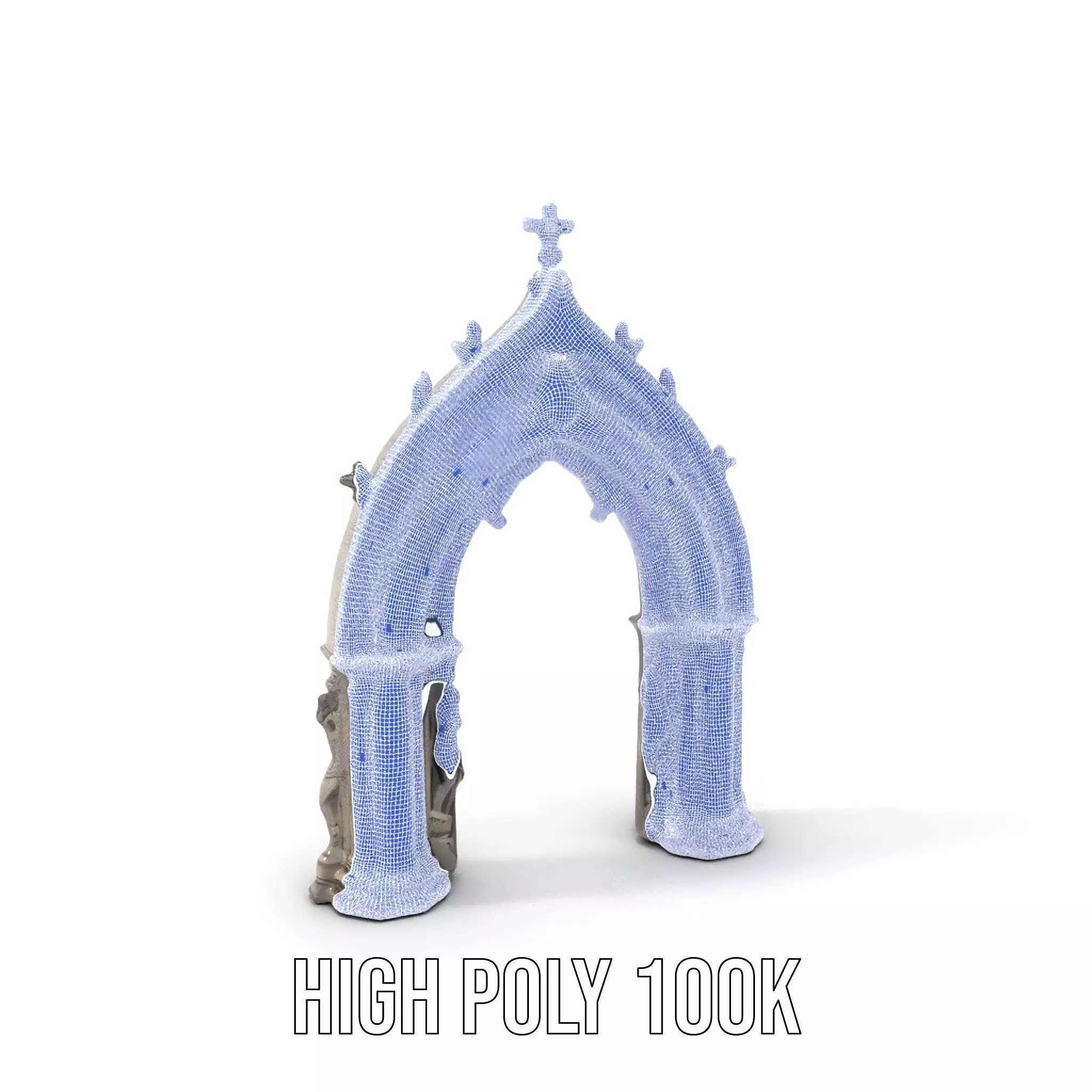 Gothic Stone Archway model pack Low-poly 3D model_4