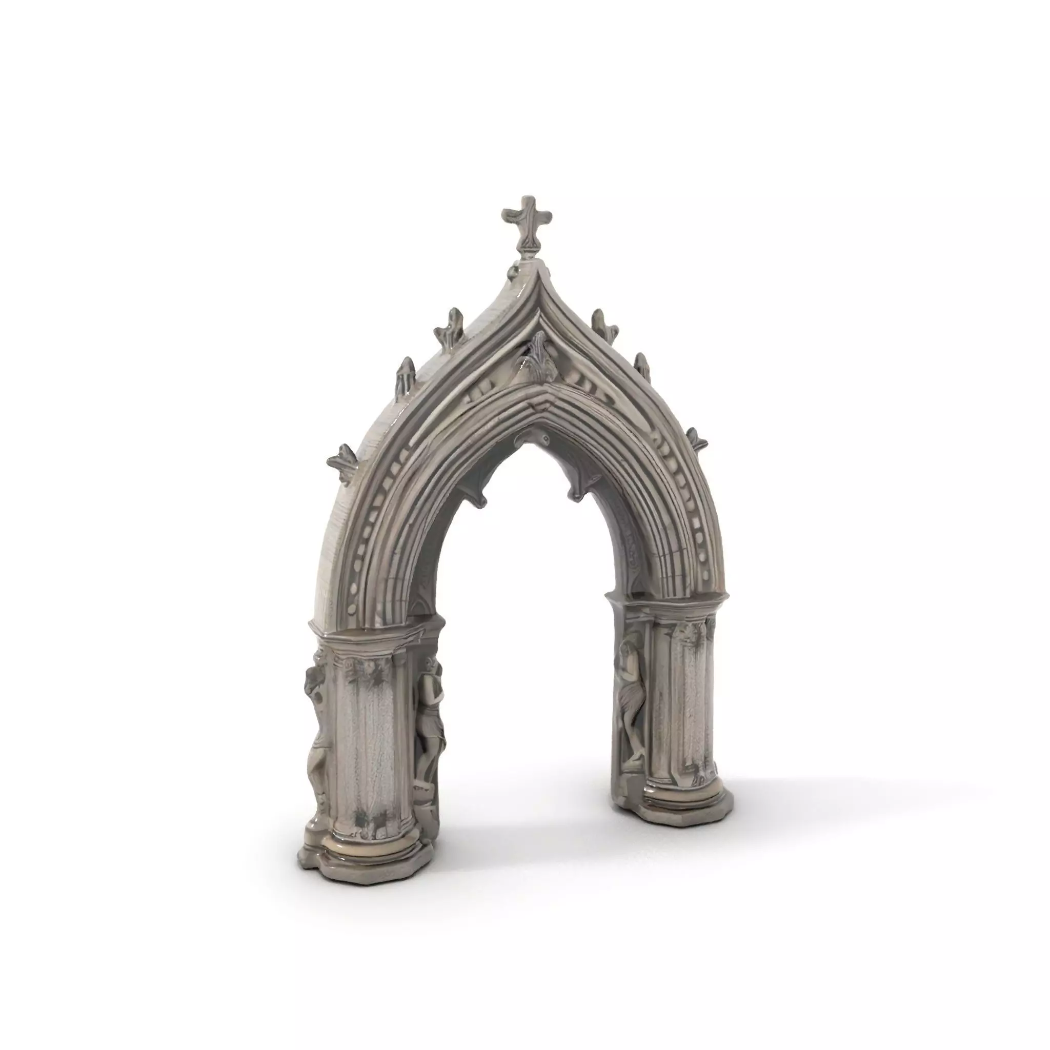 Gothic Stone Archway model pack Low-poly 3D model_0