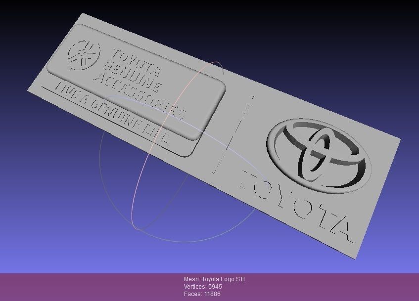Toyota Logo Free 3D print model_1
