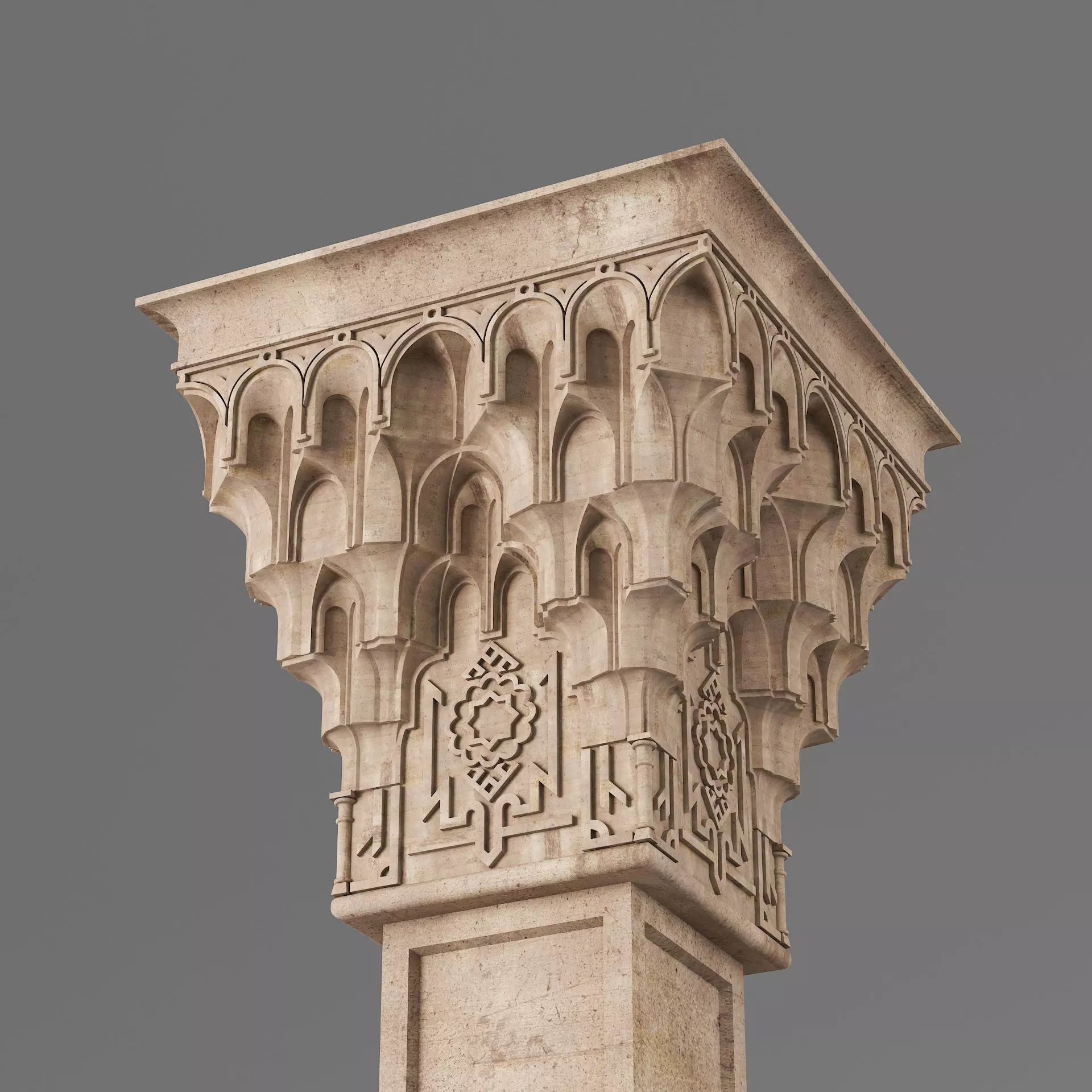 Architectural Muqarnas Column 004 3D model