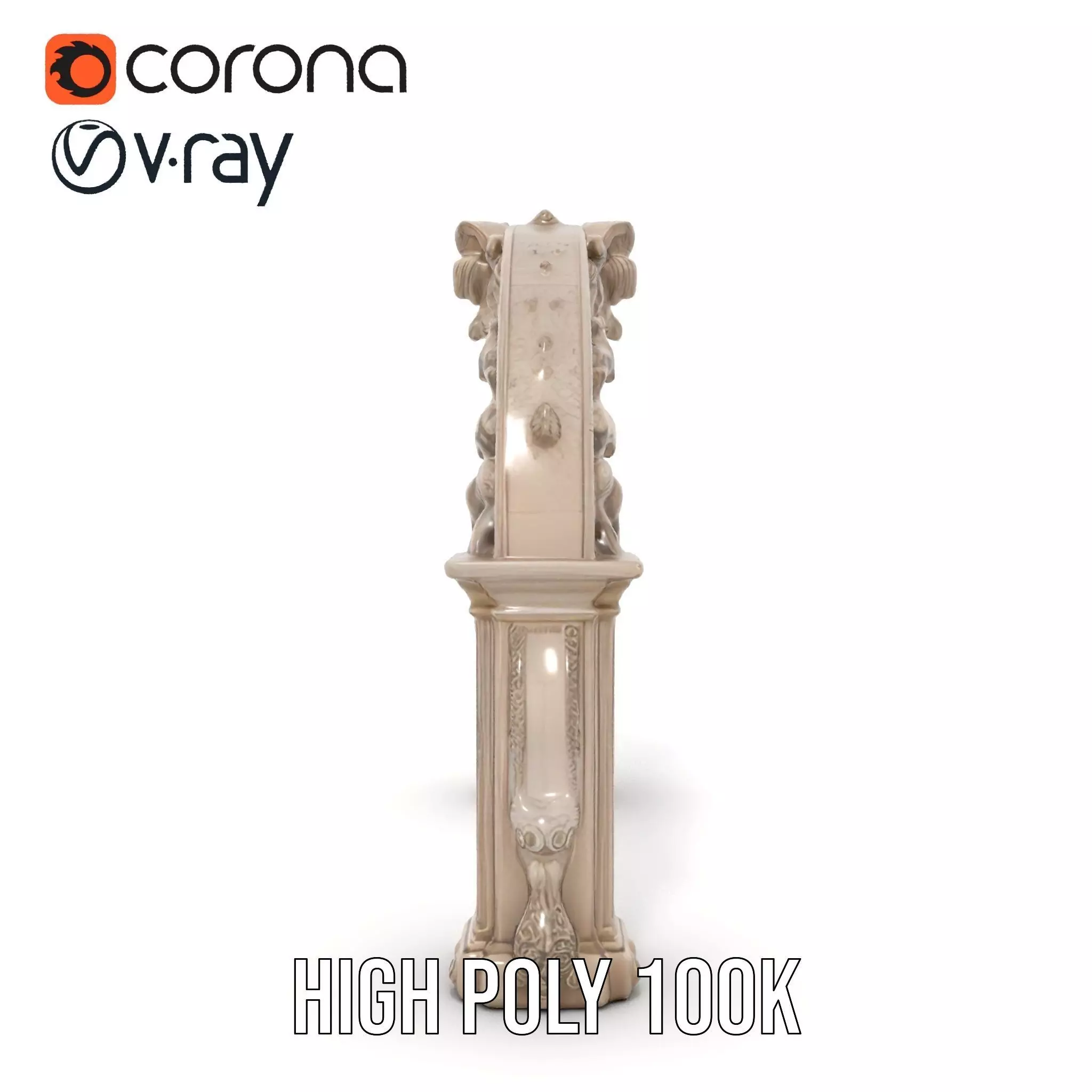 Ornate Classical Arch model pack Low-poly 3D model_28