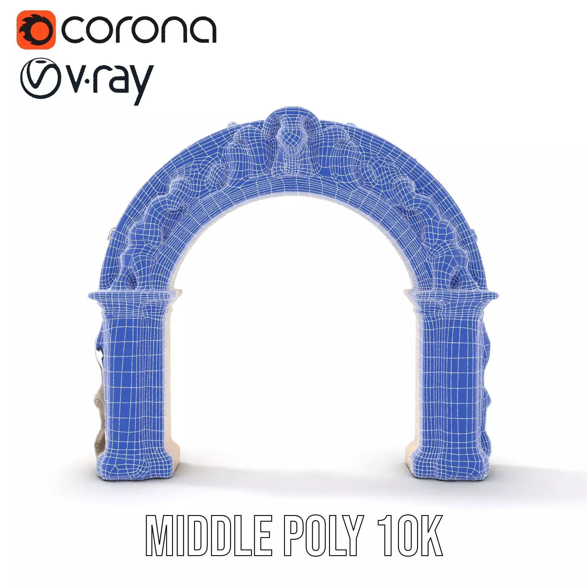 Ornate Classical Arch model pack Low-poly 3D model_26