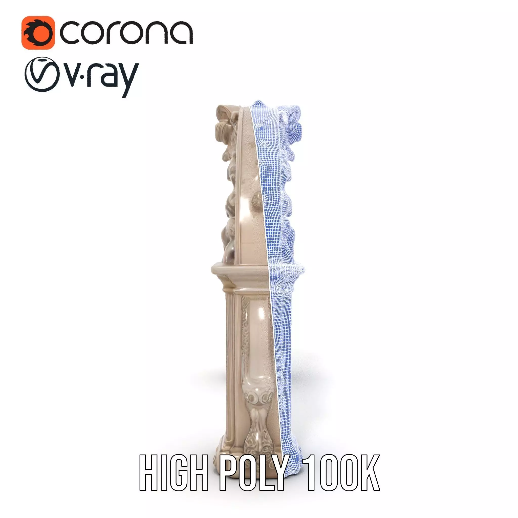 Ornate Classical Arch model pack Low-poly 3D model_32