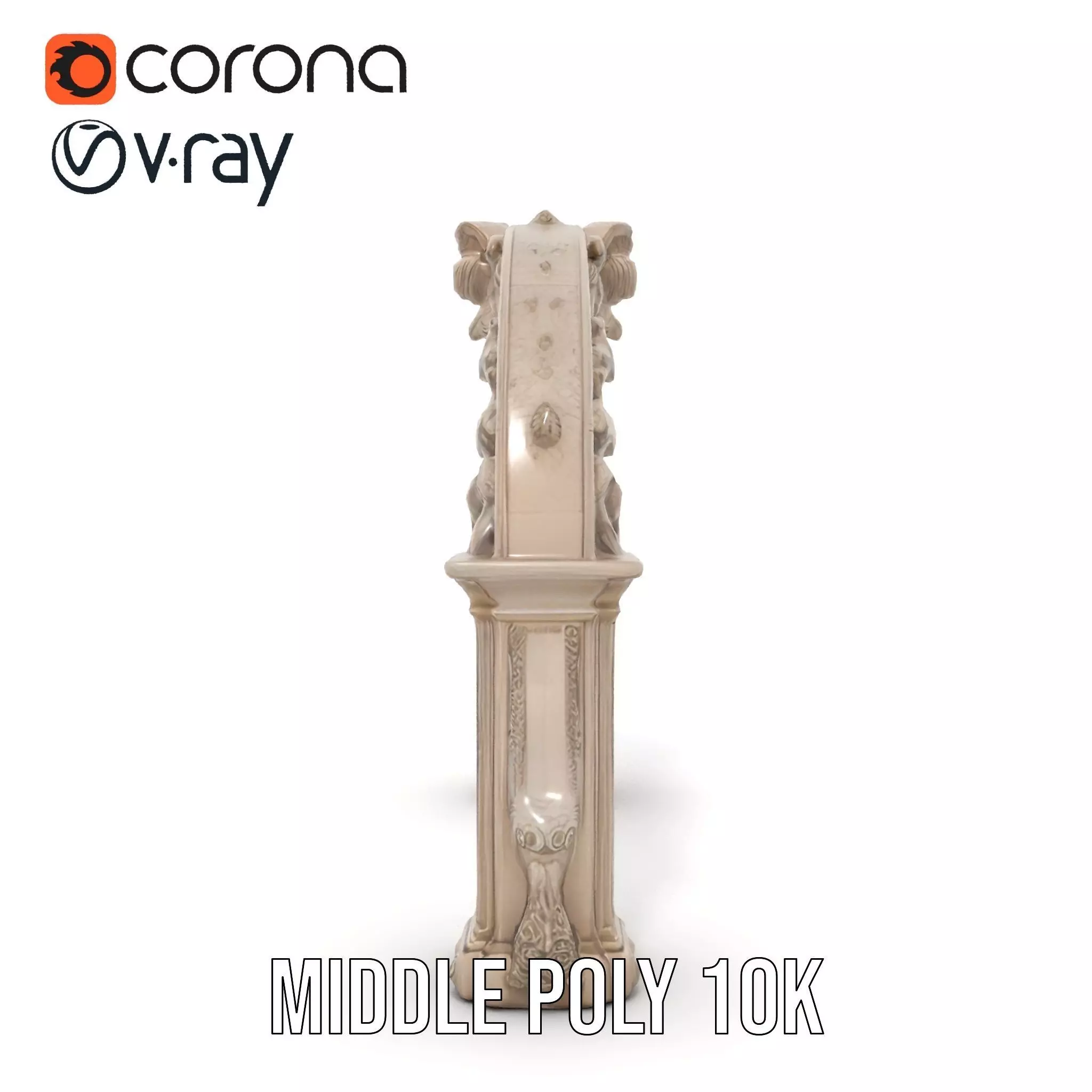 Ornate Classical Arch model pack Low-poly 3D model_11