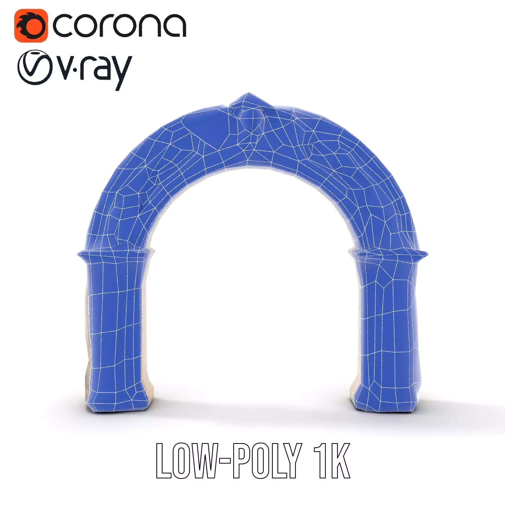 Ornate Classical Arch model pack Low-poly 3D model_30