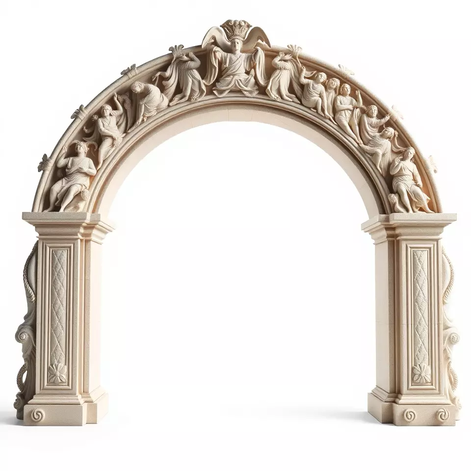 Ornate Classical Arch model pack Low-poly 3D model_2