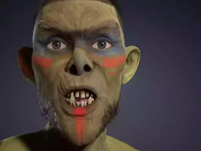 Grotesque Fantasy Creature - Orc Brute - Rigged