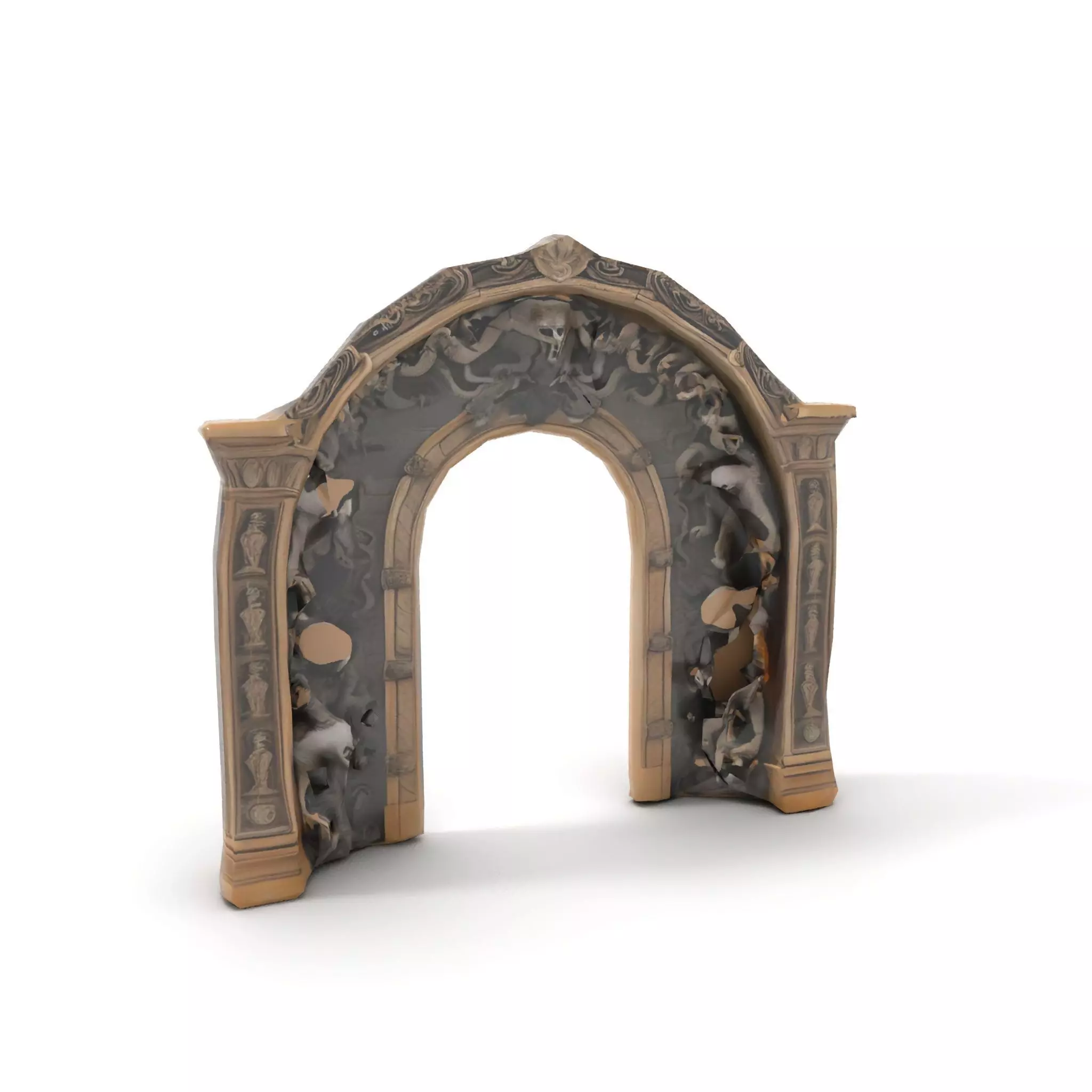 Gothic Skull Archway model pack Low-poly 3D model_14
