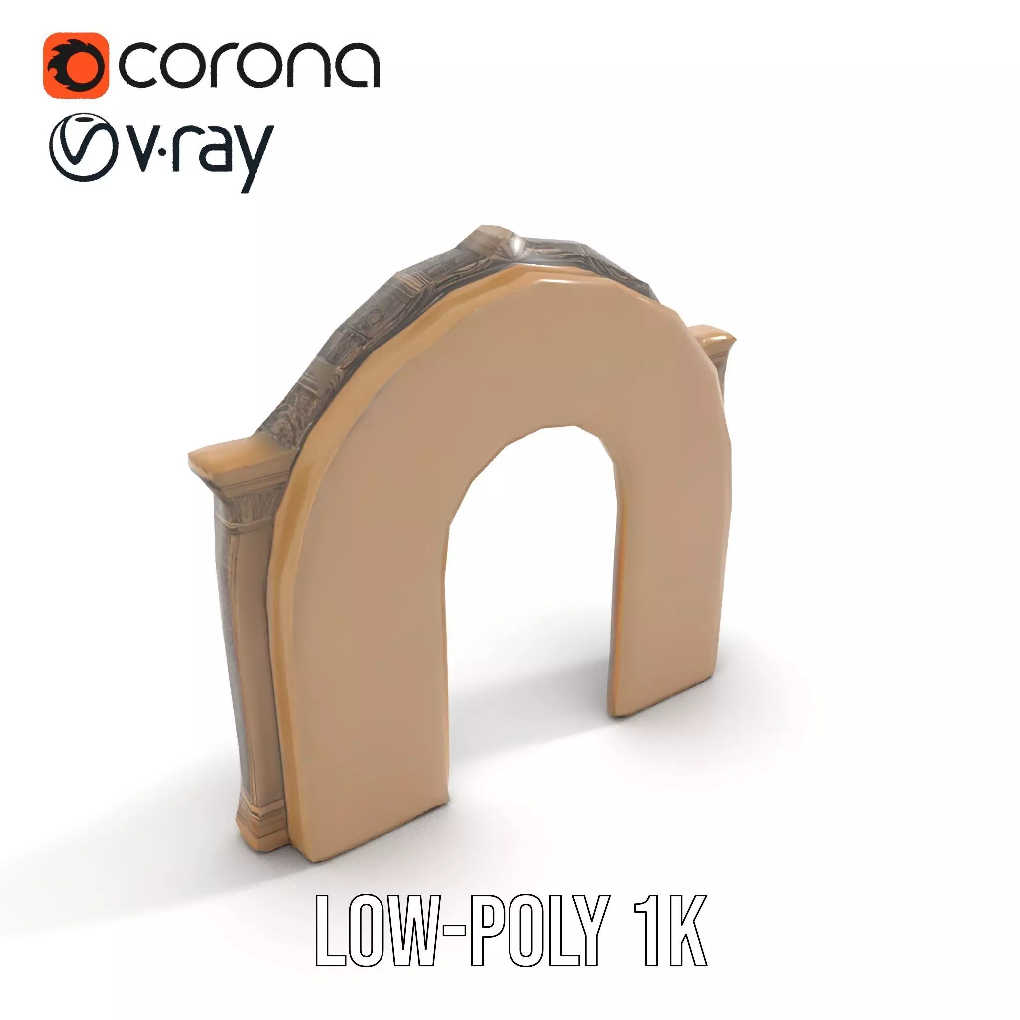 Gothic Skull Archway model pack Low-poly 3D model_7