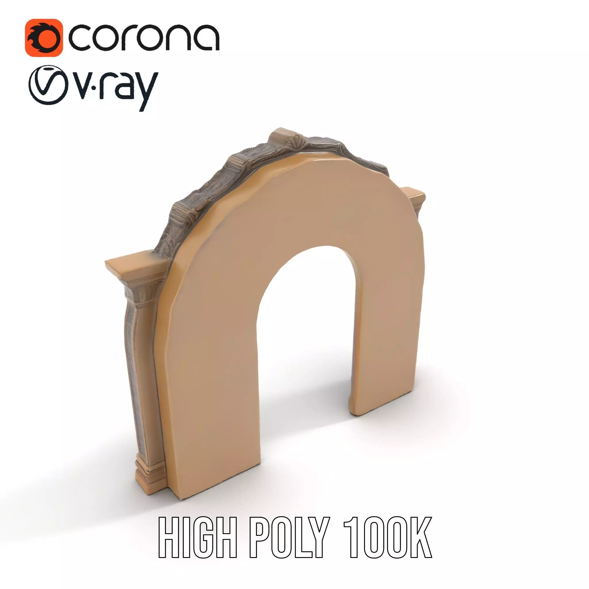 Gothic Skull Archway model pack Low-poly 3D model_12