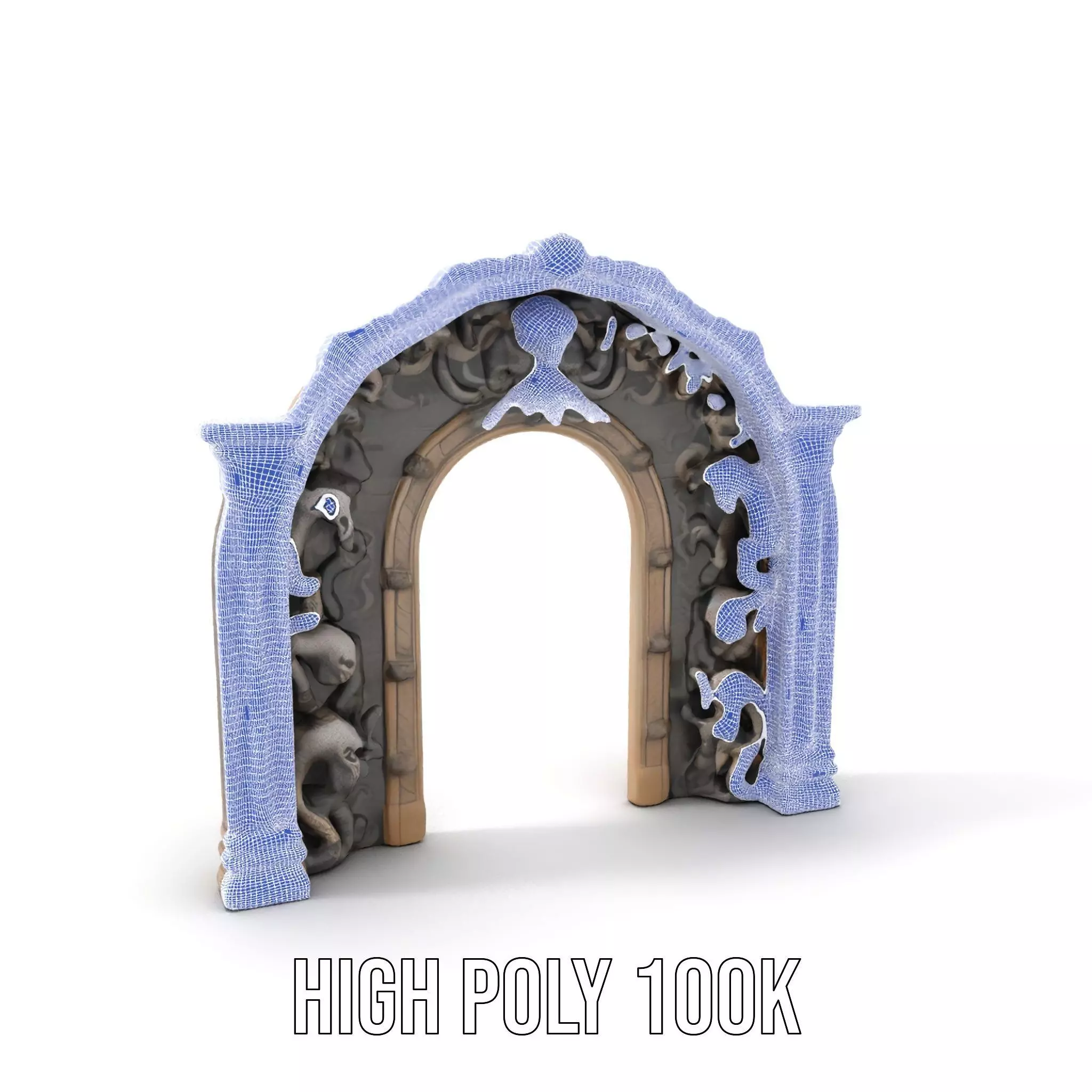 Gothic Skull Archway model pack Low-poly 3D model_4