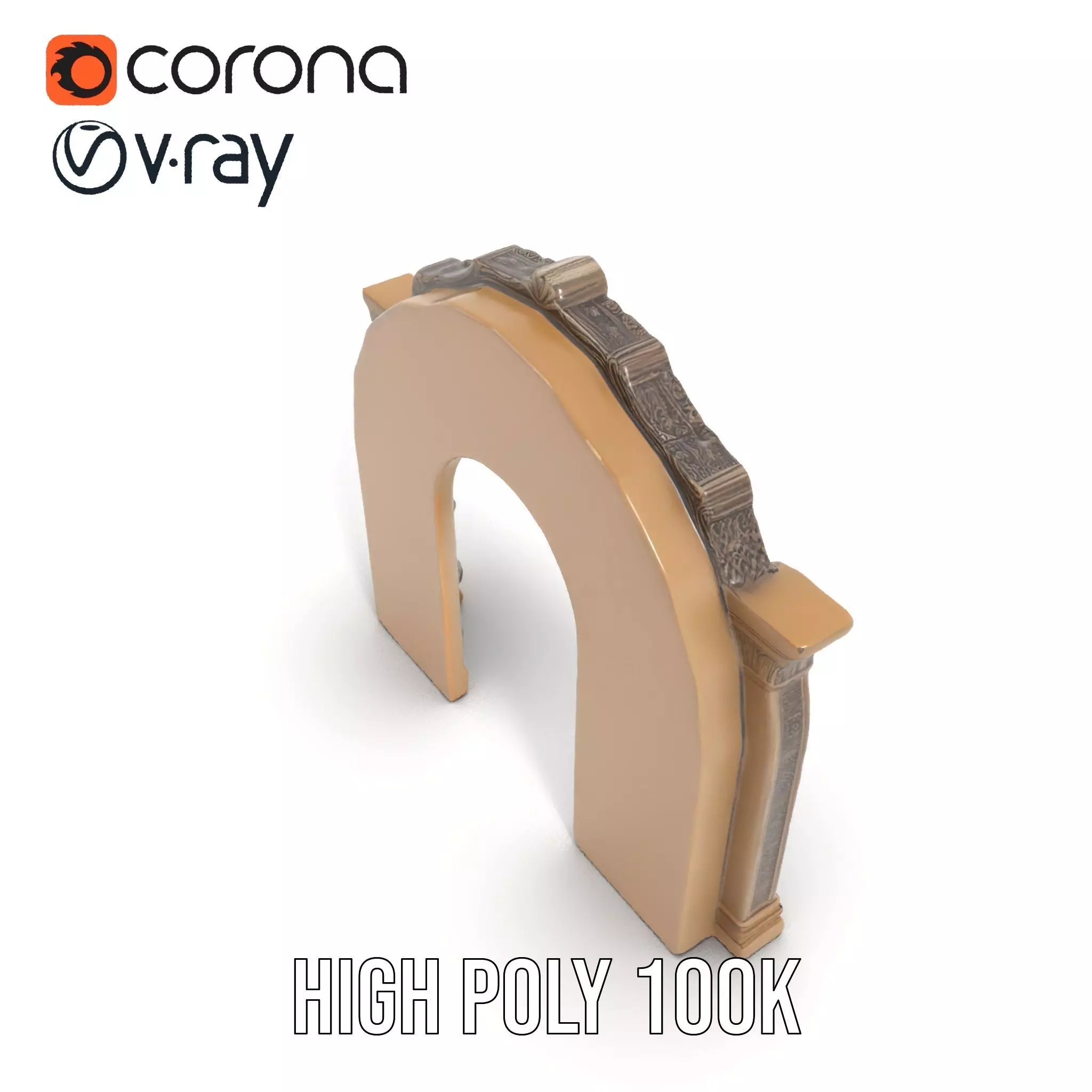 Gothic Skull Archway model pack Low-poly 3D model_26