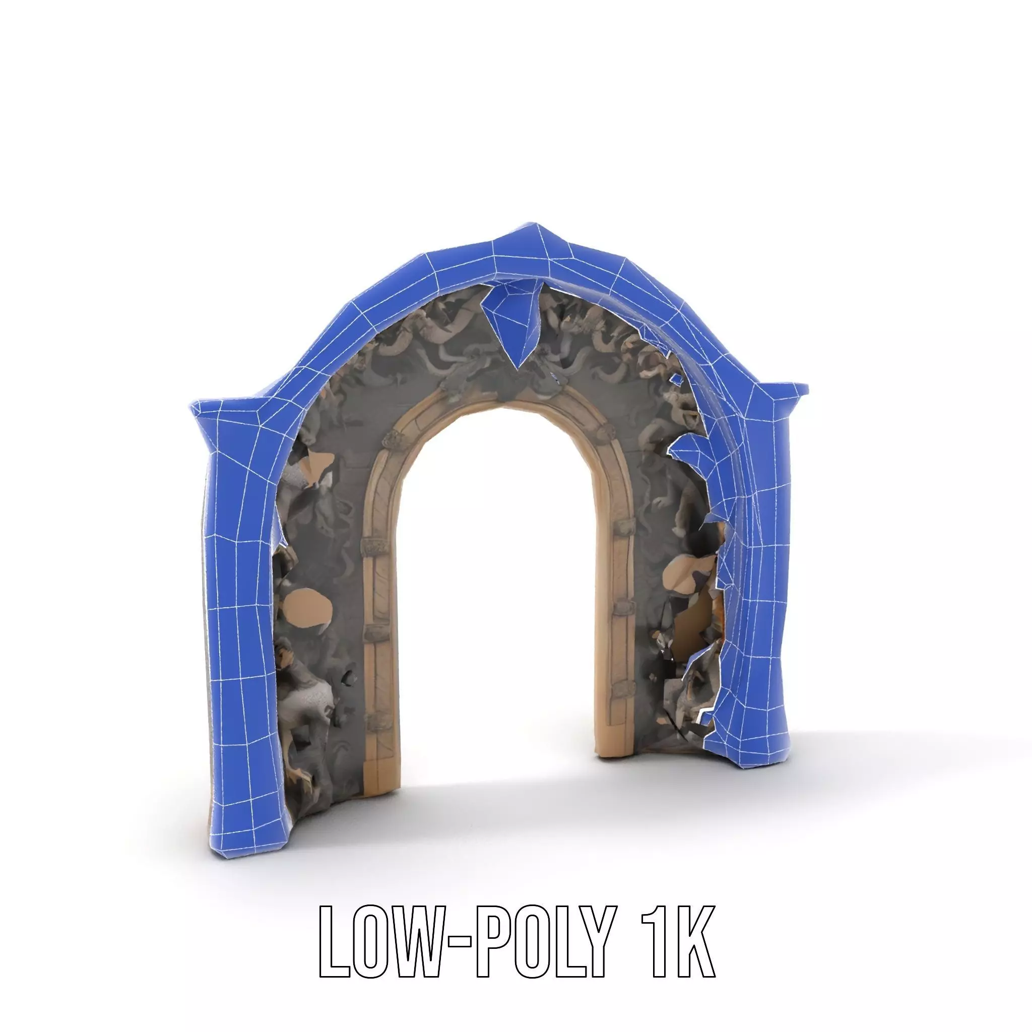 Gothic Skull Archway model pack Low-poly 3D model_28