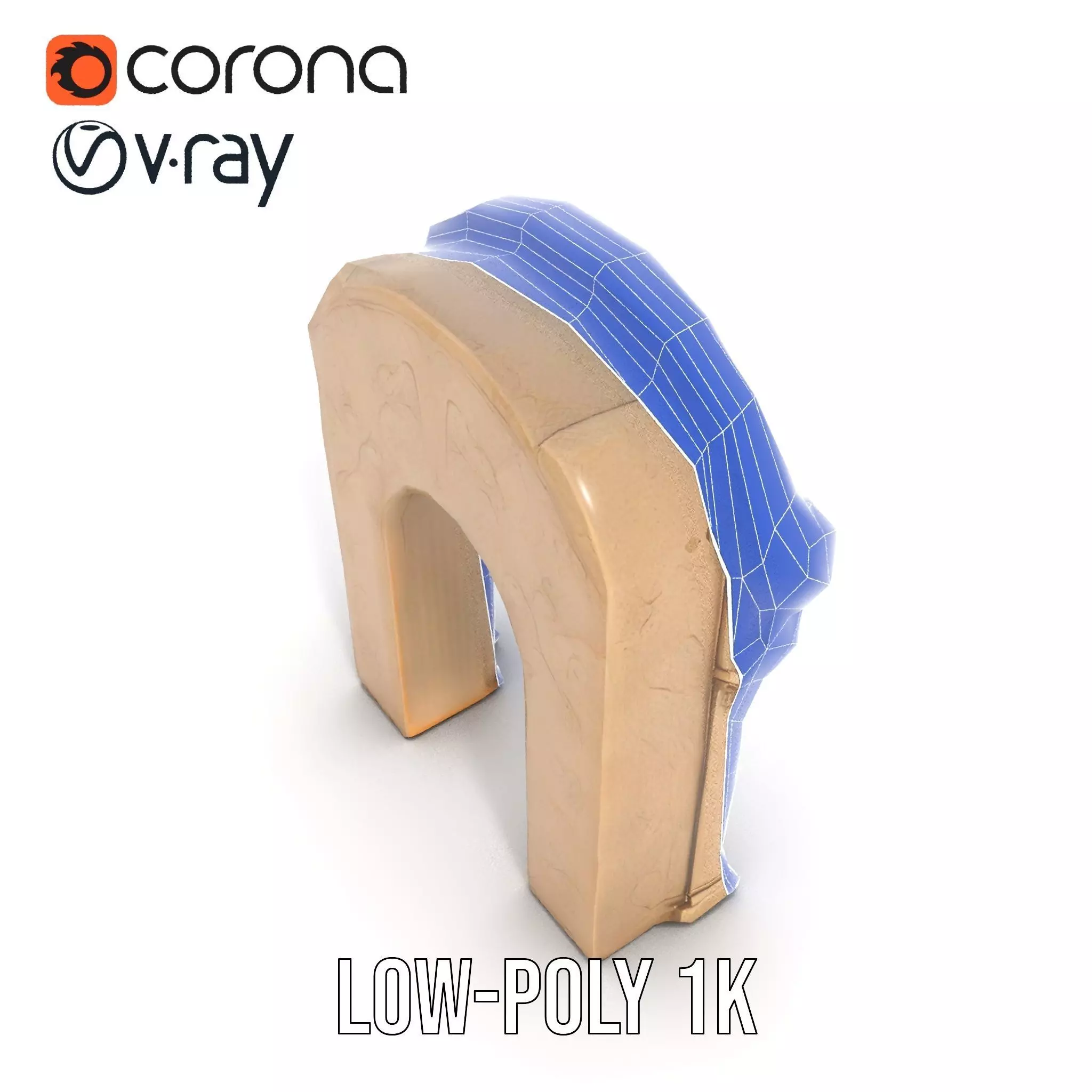 Gothic Stone Archway model pack Low-poly 3D model_25