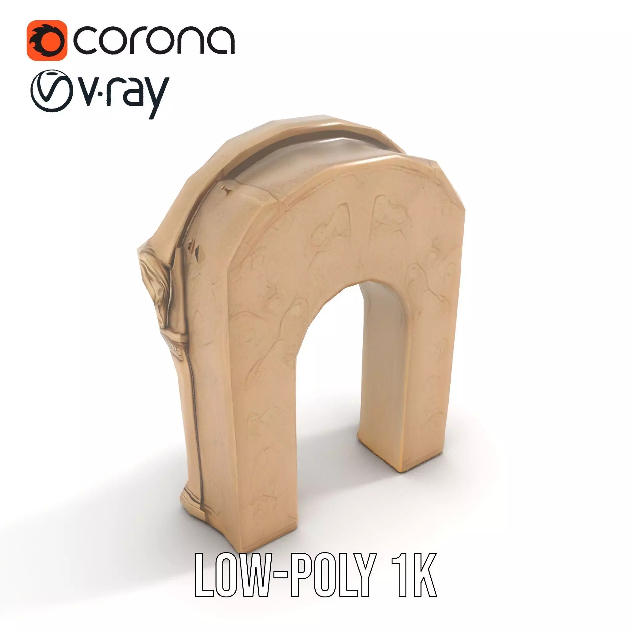 Gothic Stone Archway model pack Low-poly 3D model_17