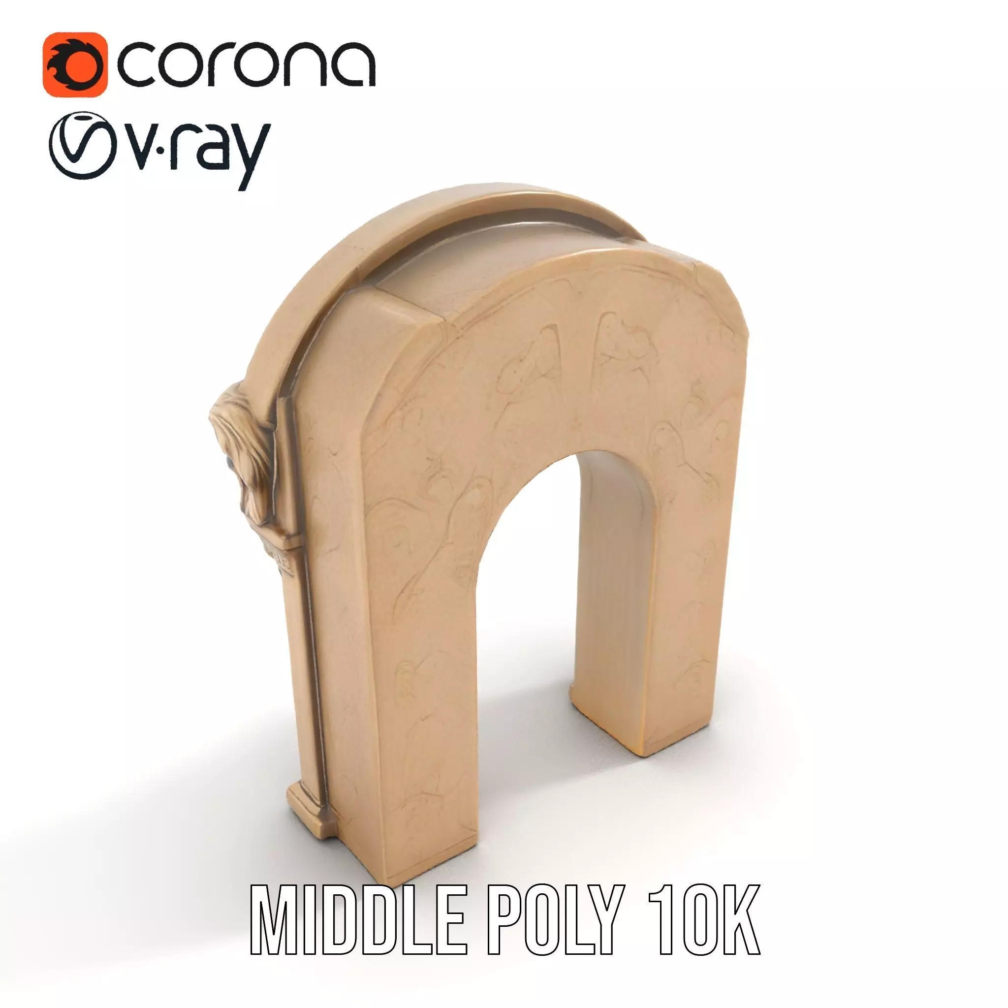 Gothic Stone Archway model pack Low-poly 3D model_14