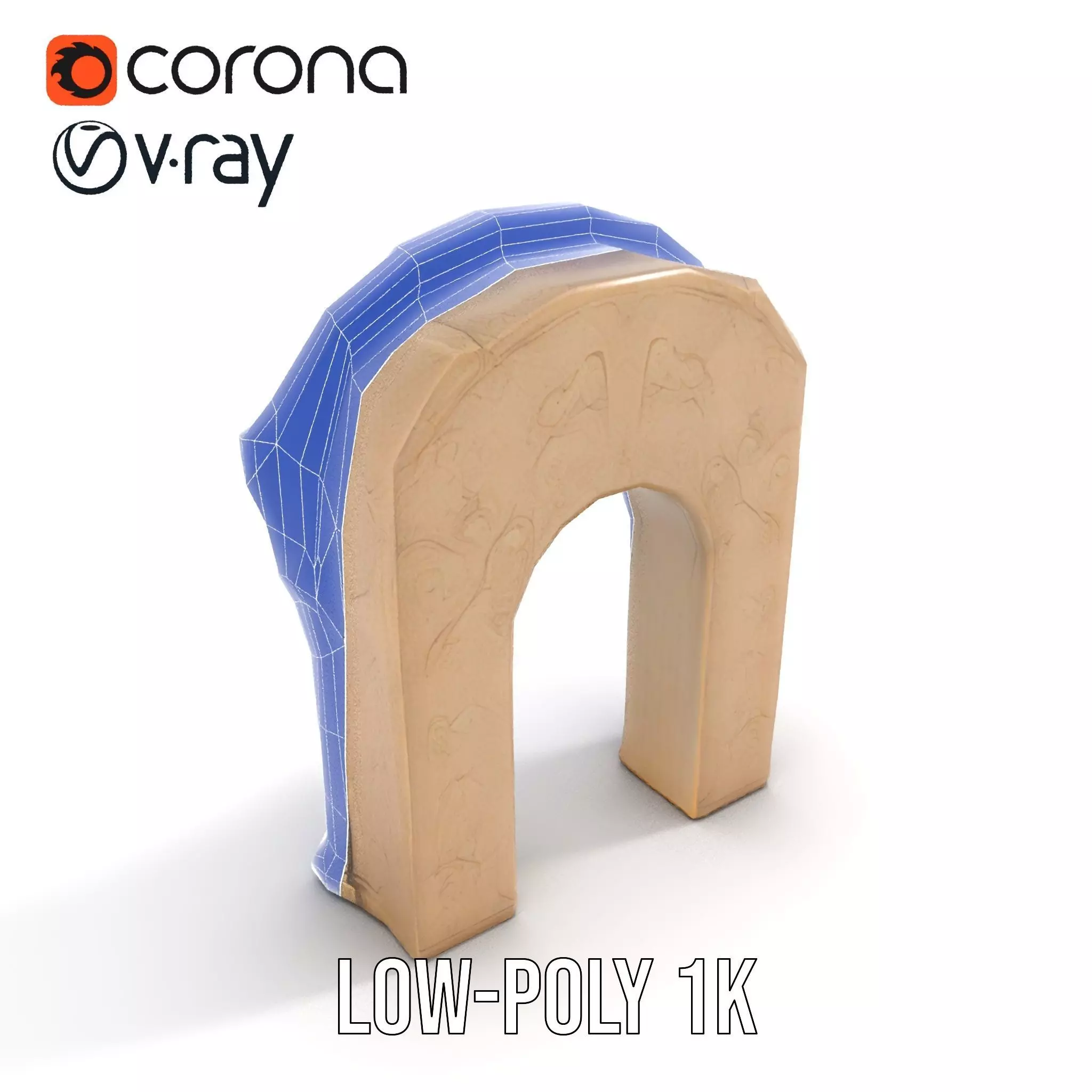 Gothic Stone Archway model pack Low-poly 3D model_15