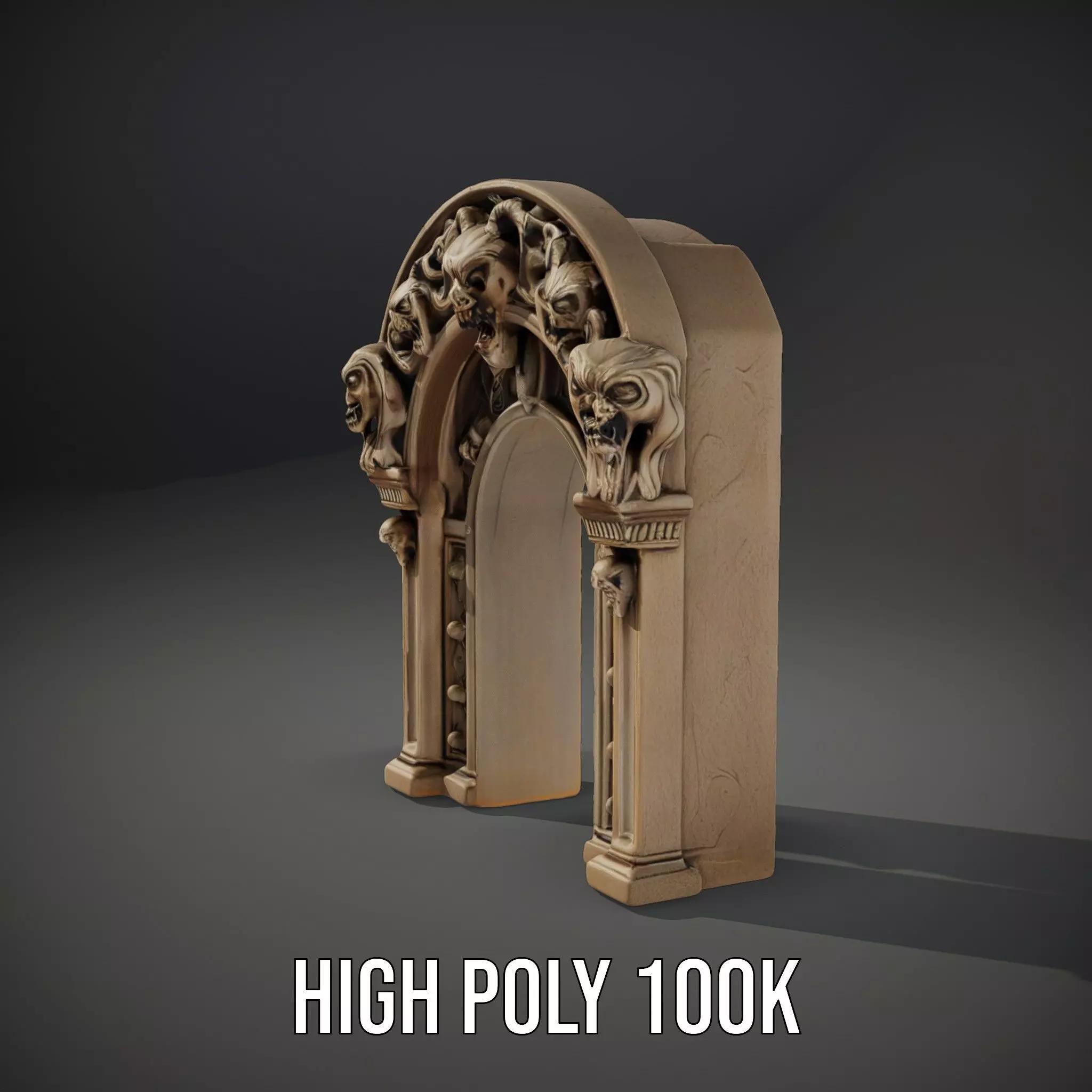 Gothic Stone Archway model pack Low-poly 3D model_8