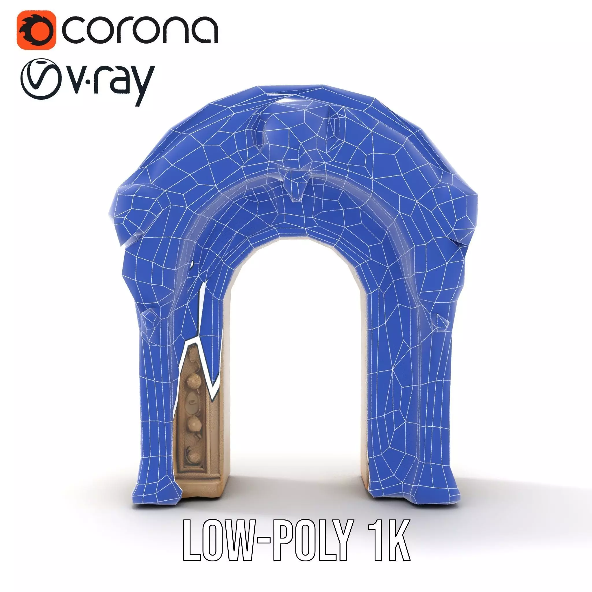 Gothic Stone Archway model pack Low-poly 3D model_30