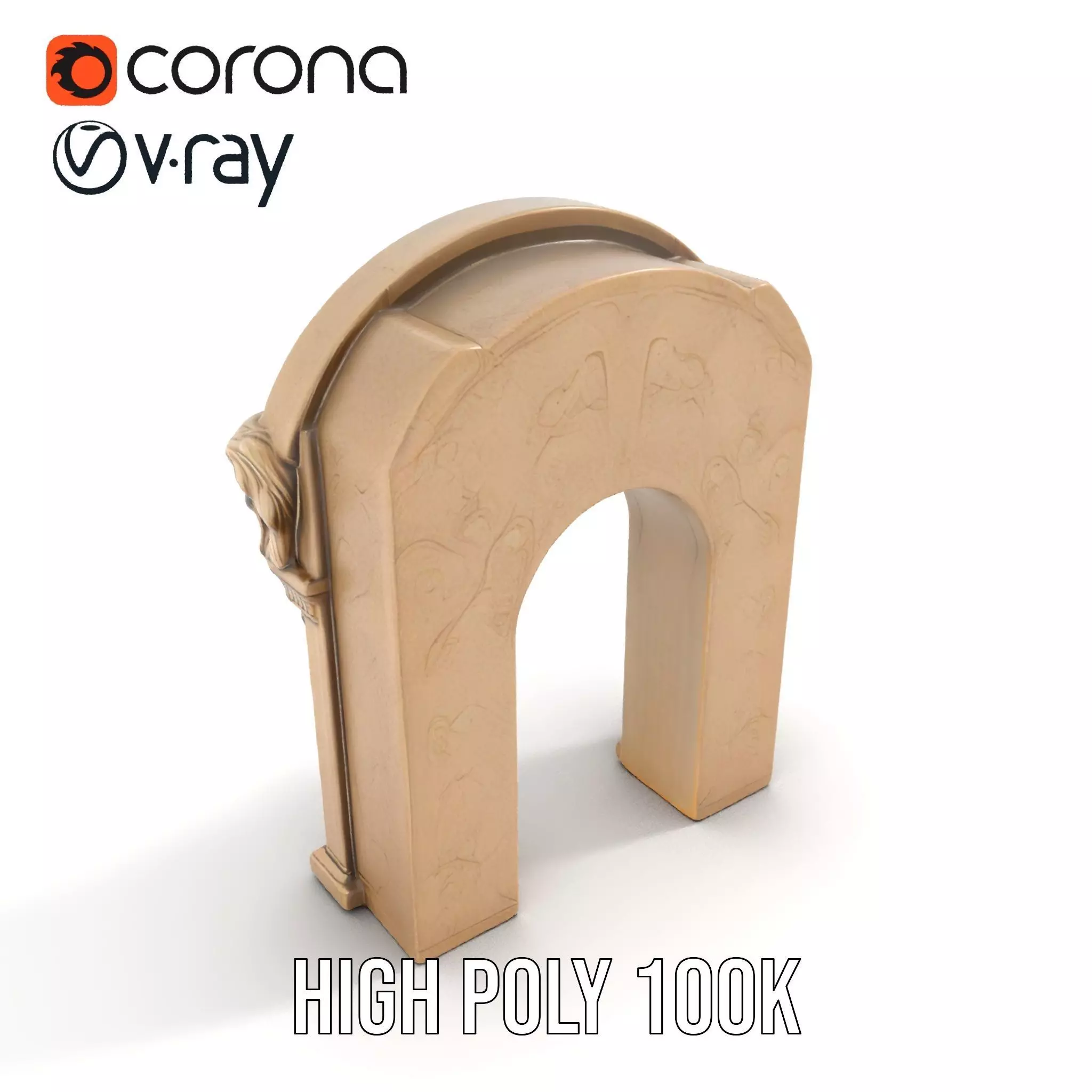 Gothic Stone Archway model pack Low-poly 3D model_13