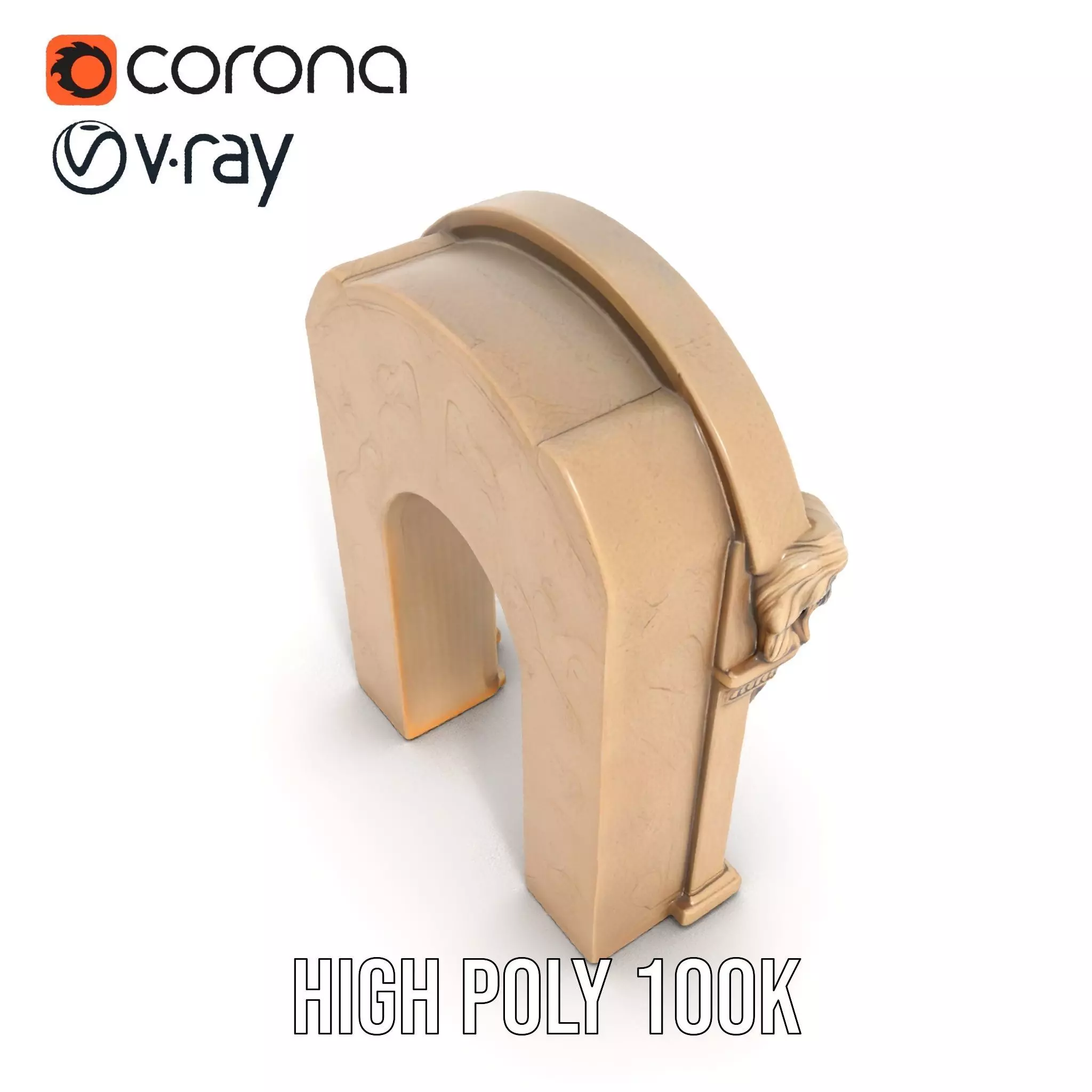 Gothic Stone Archway model pack Low-poly 3D model_20