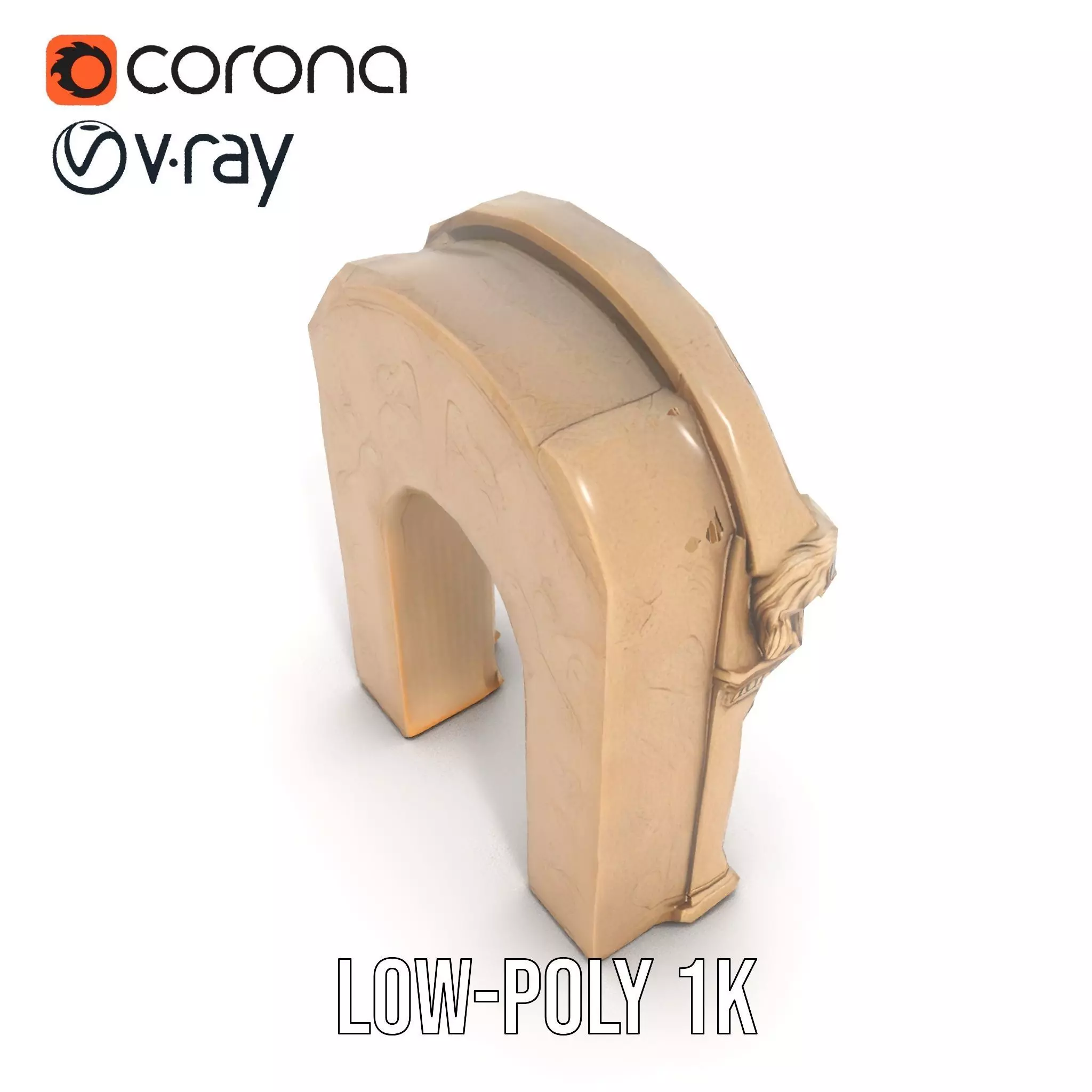 Gothic Stone Archway model pack Low-poly 3D model_9