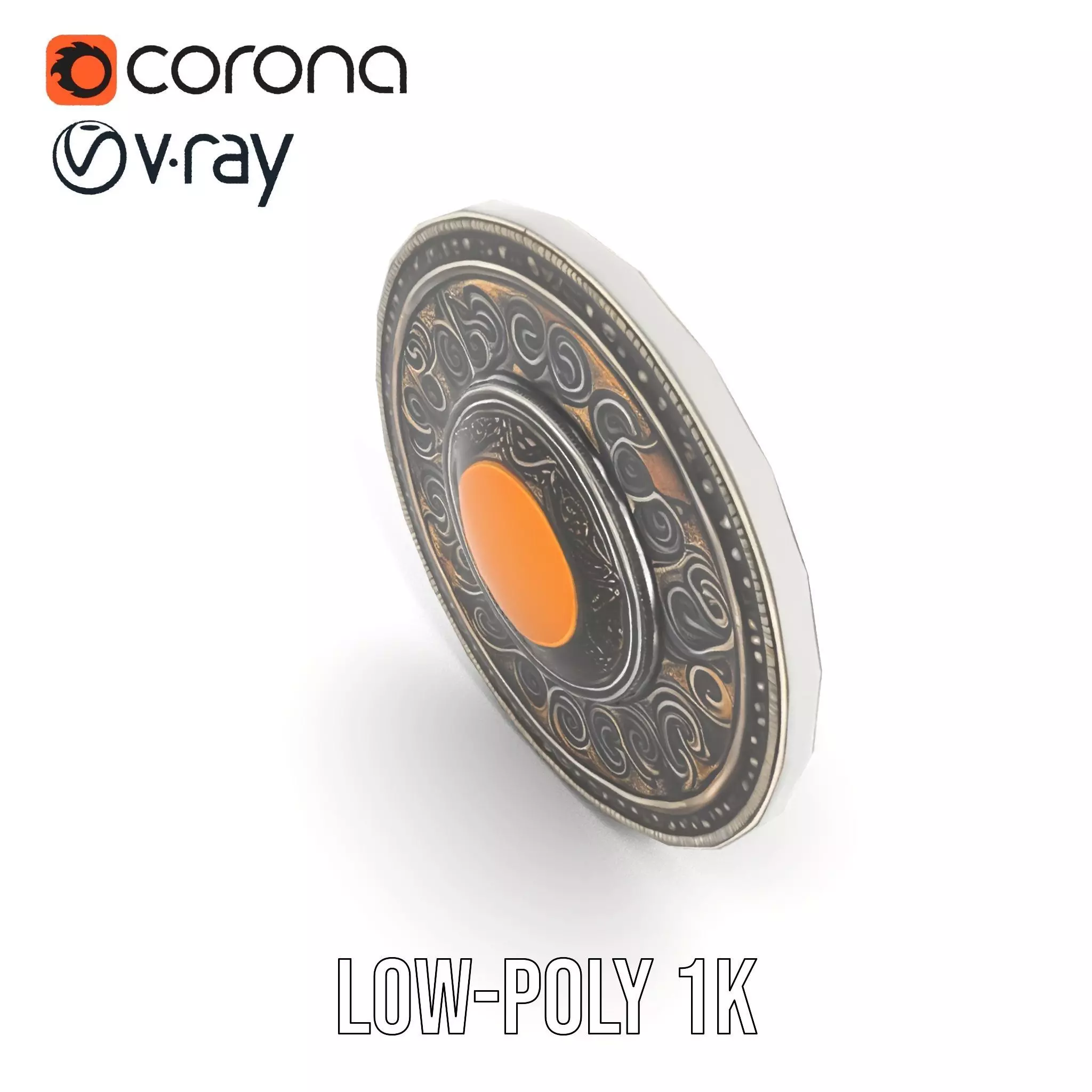 Ancient Amulet model pack Low-poly 3D model_7