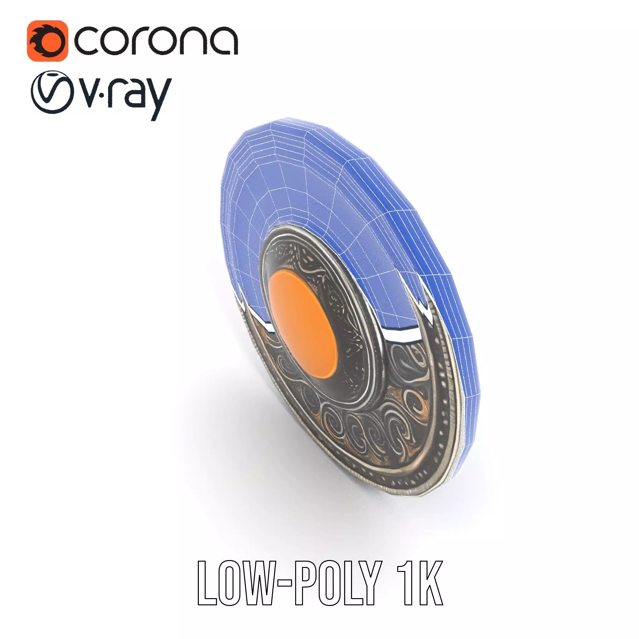 Ancient Amulet model pack Low-poly 3D model_25